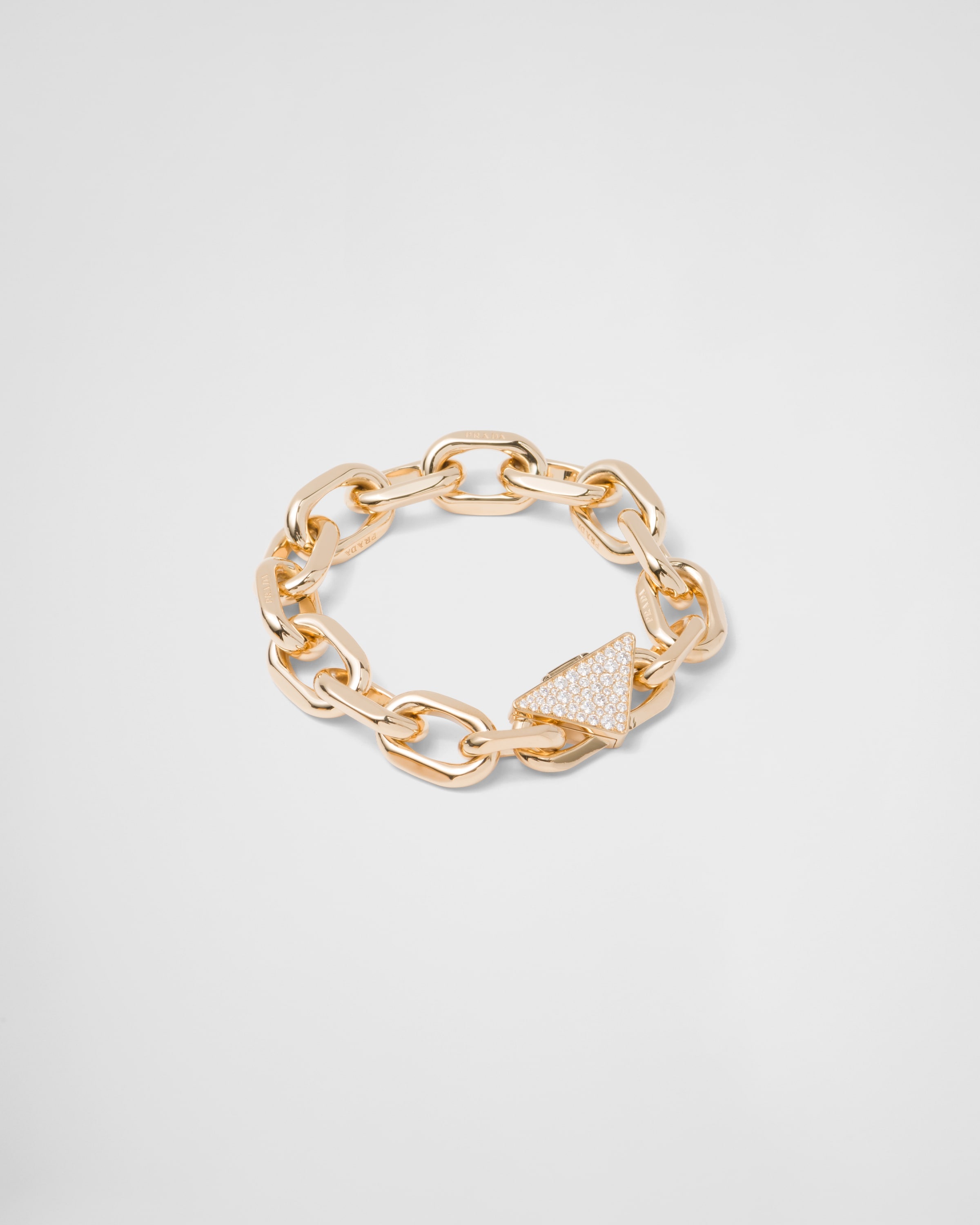 Eternal Gold chain bracelet in yellow gold with diamonds - 1