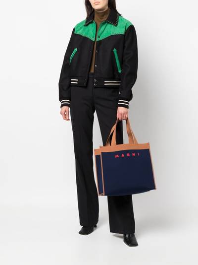 Marni logo-jacquard shoulder bag outlook