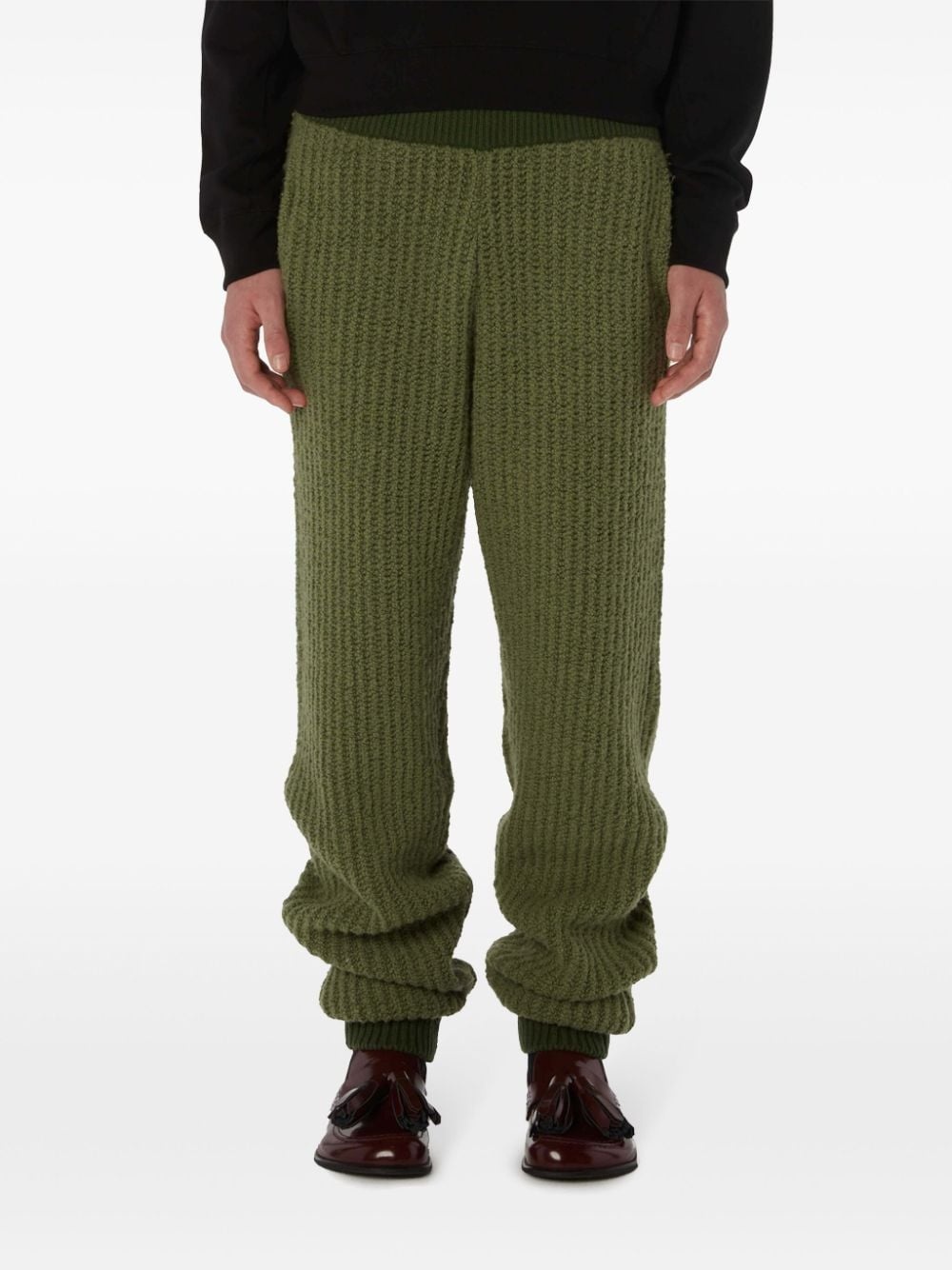 wool blend knitted trousers - 3
