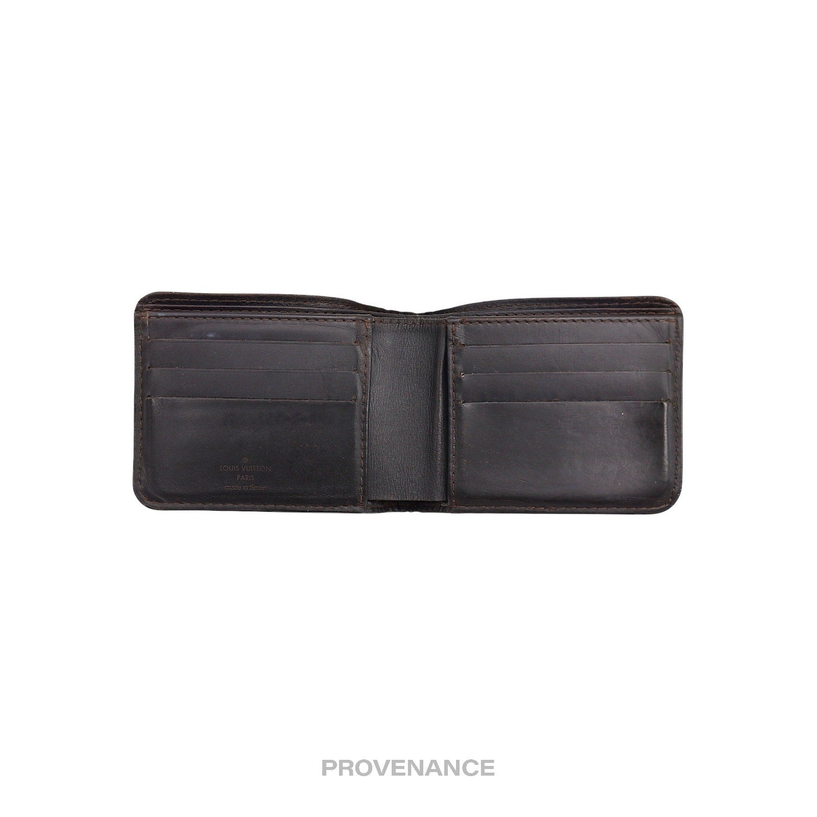 Louis Vuitton 6CC Bifold Wallet - Utah Brown Leather - 6