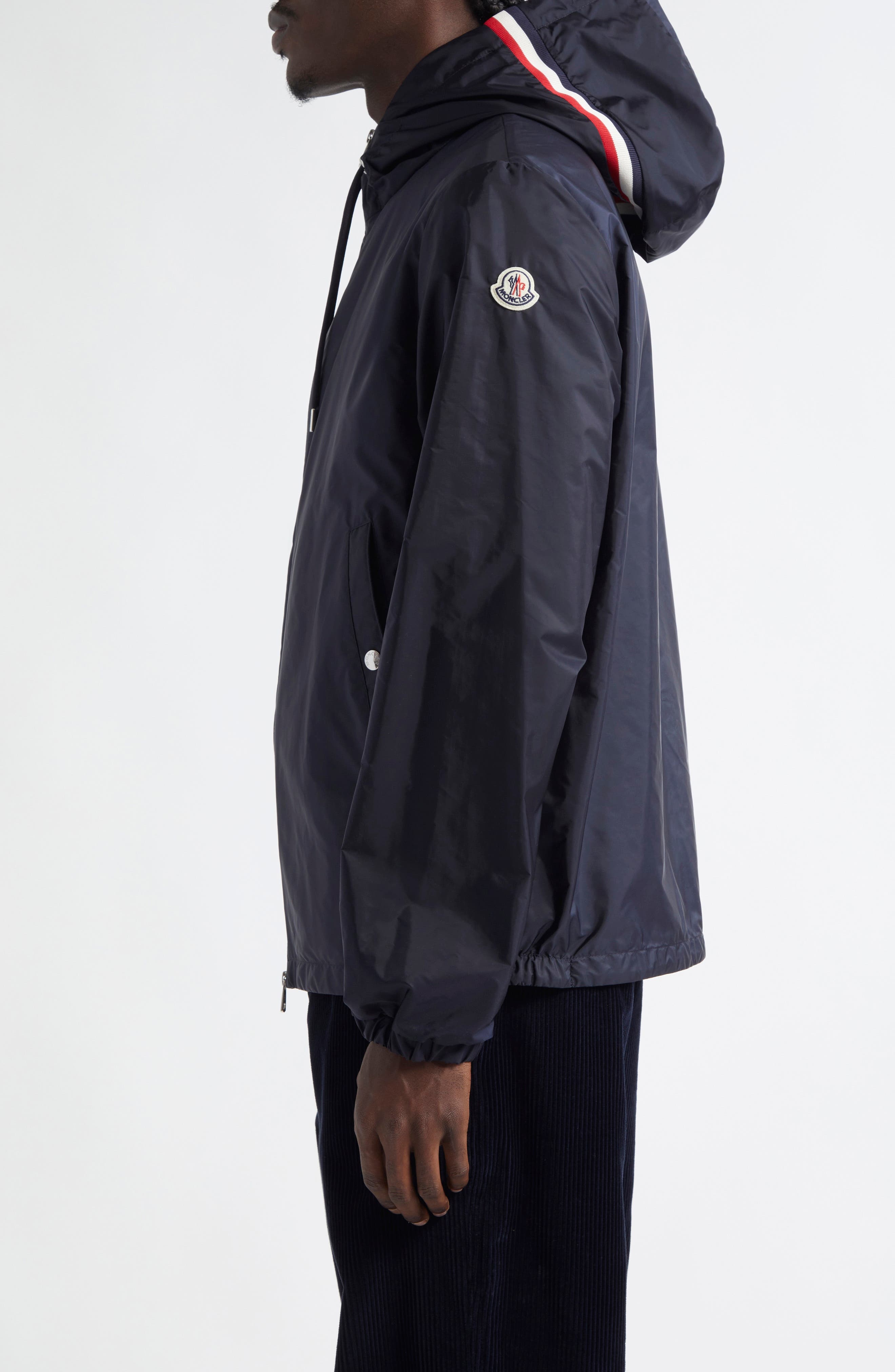 Moncler Grimpeurs Hooded Water Repellent Nylon Jacket in Navy/Navy at Nordstrom - 3