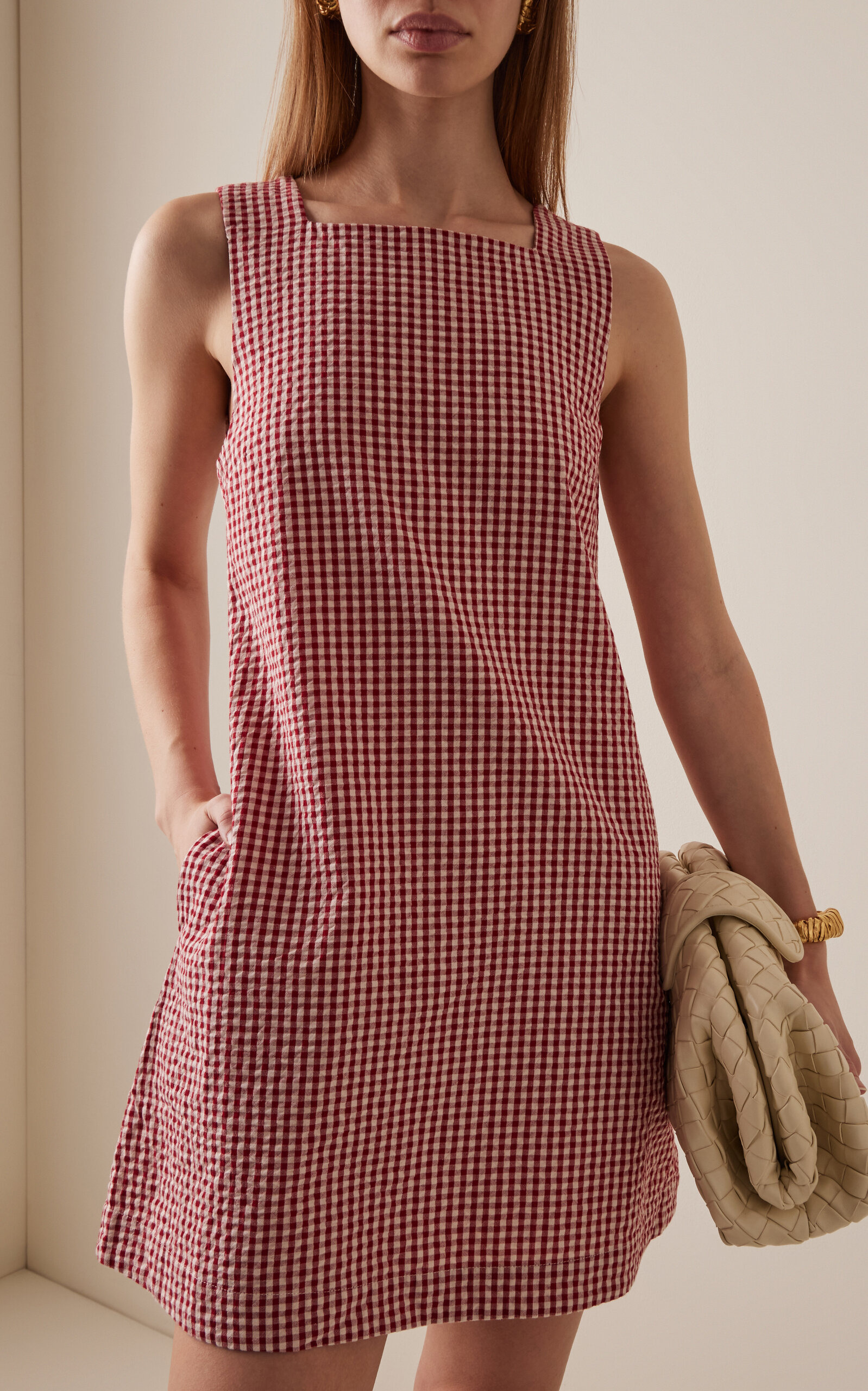 Emma Cotton Mini Dress red - 3