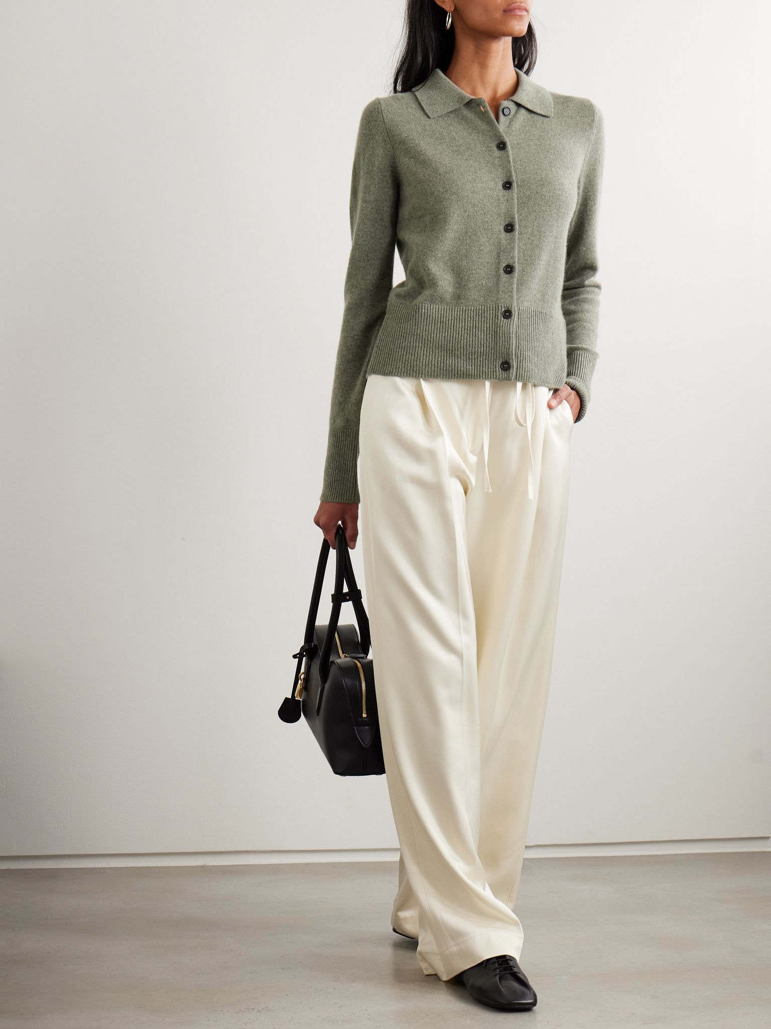 Fraga organic cashmere cardigan Green - 2