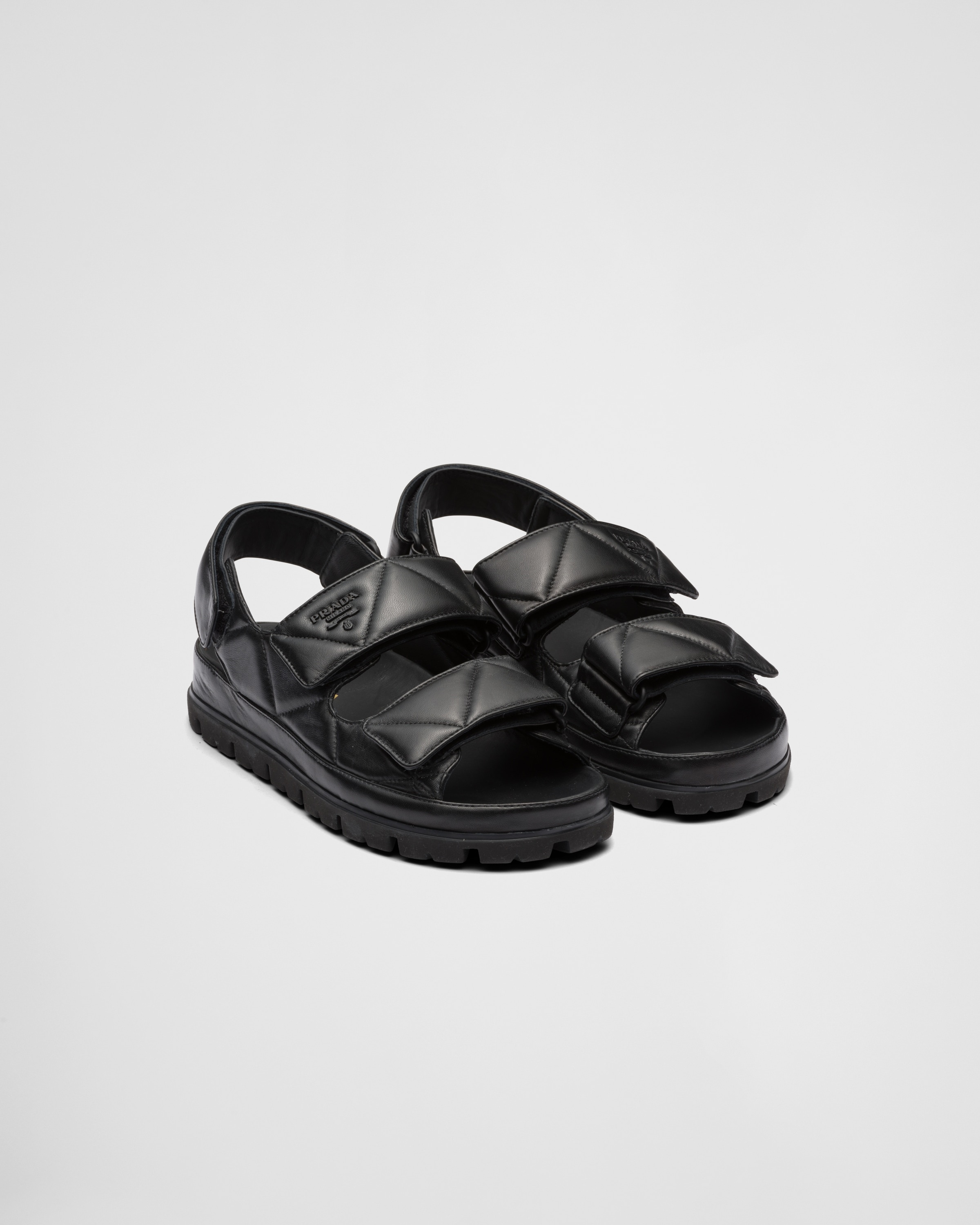 Padded nappa leather sandals - 1