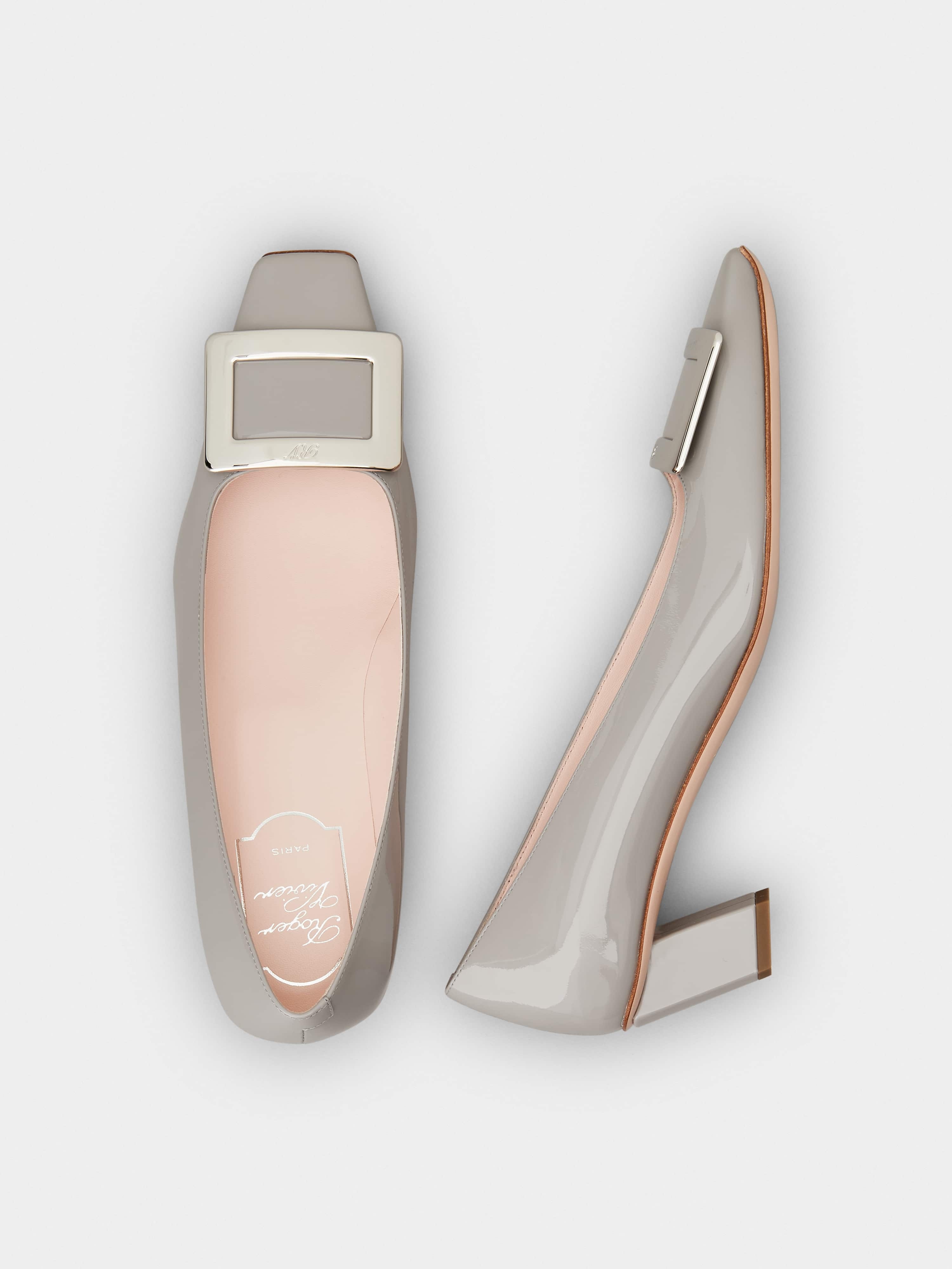 Belle Vivier Metal Buckle Pumps in Patent Leather - 4