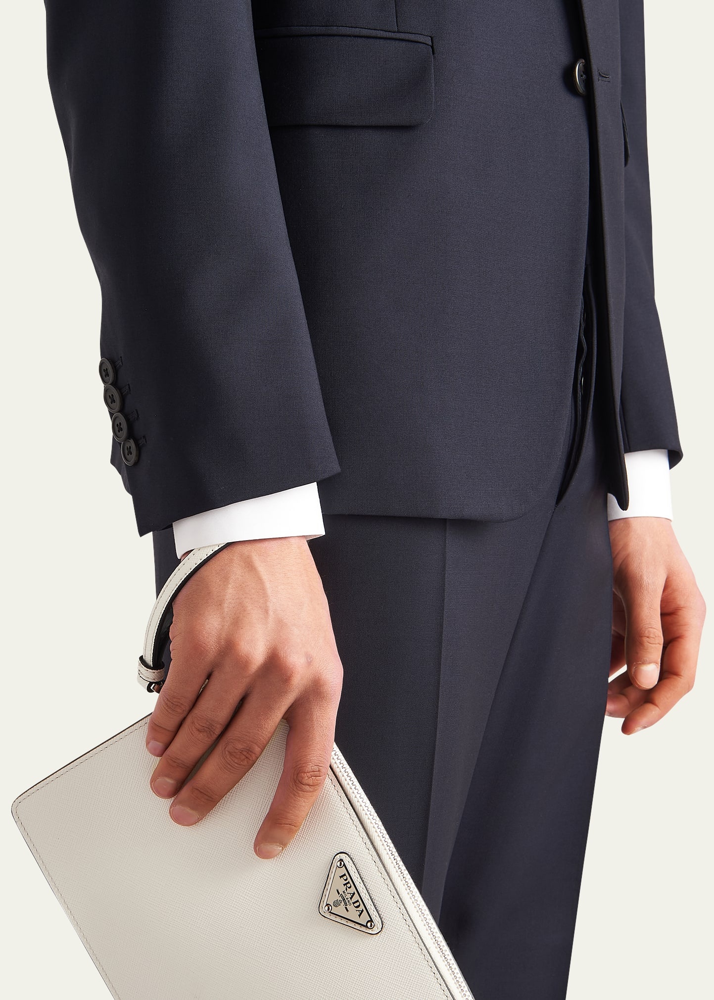 Men's Solid Wool-Mohair Suit - 4