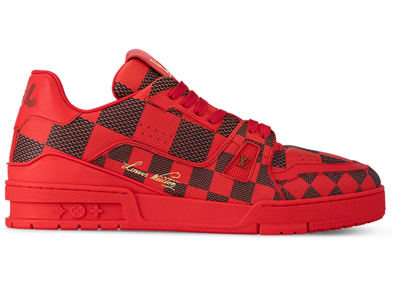 Louis Vuitton LV Trainer Sneaker Damier Pop Red - 1
