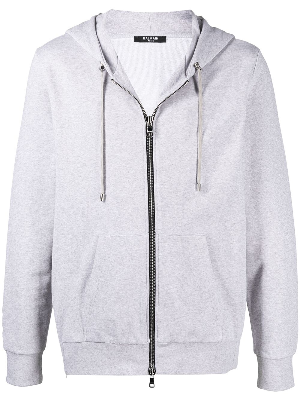 logo print zip hoodie - 1