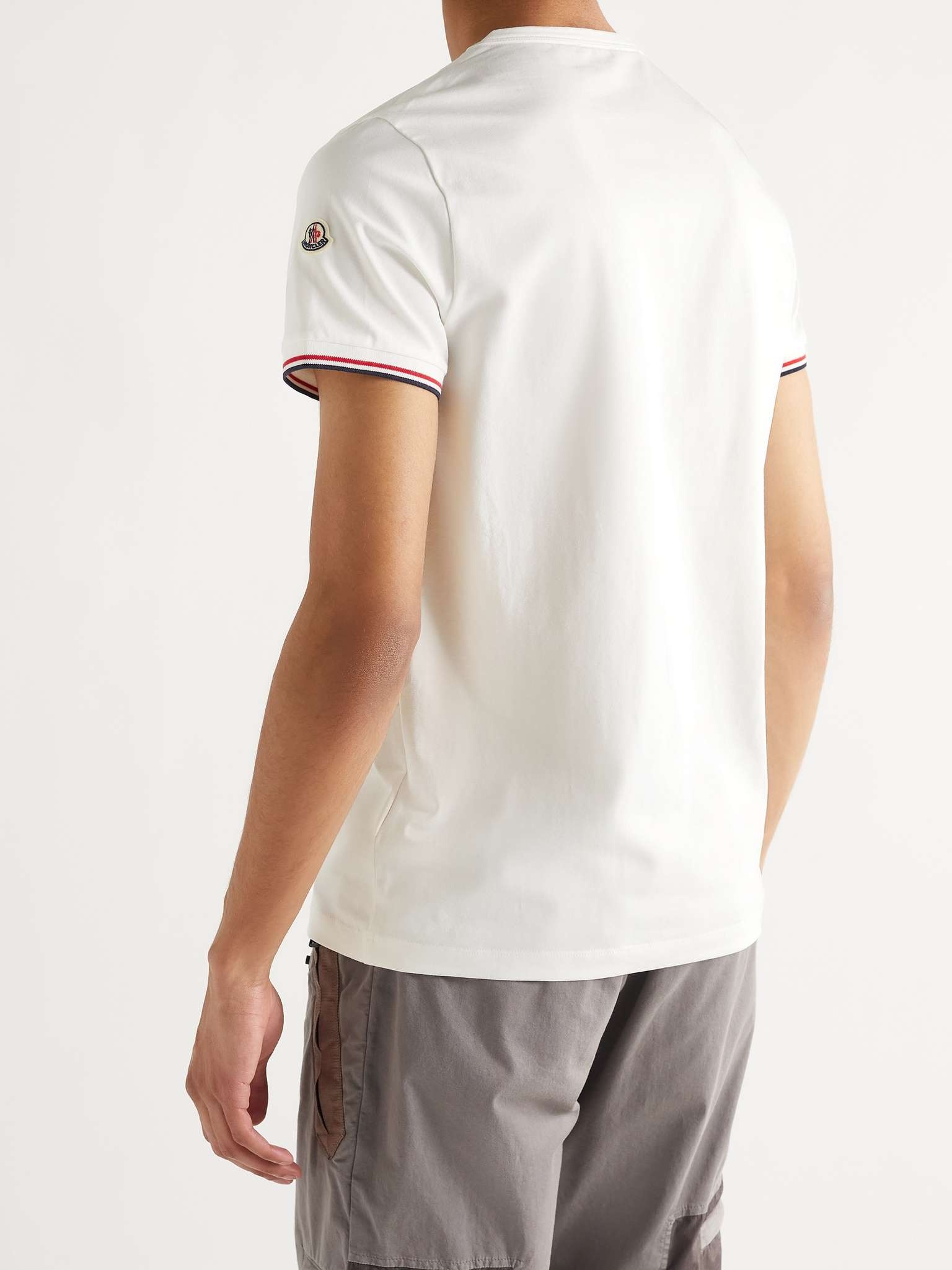 Contrast-Tipped Stretch-Cotton Jersey T-Shirt - 4