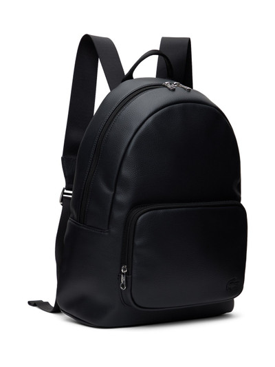 LACOSTE Black Faux-Leather Backpack outlook