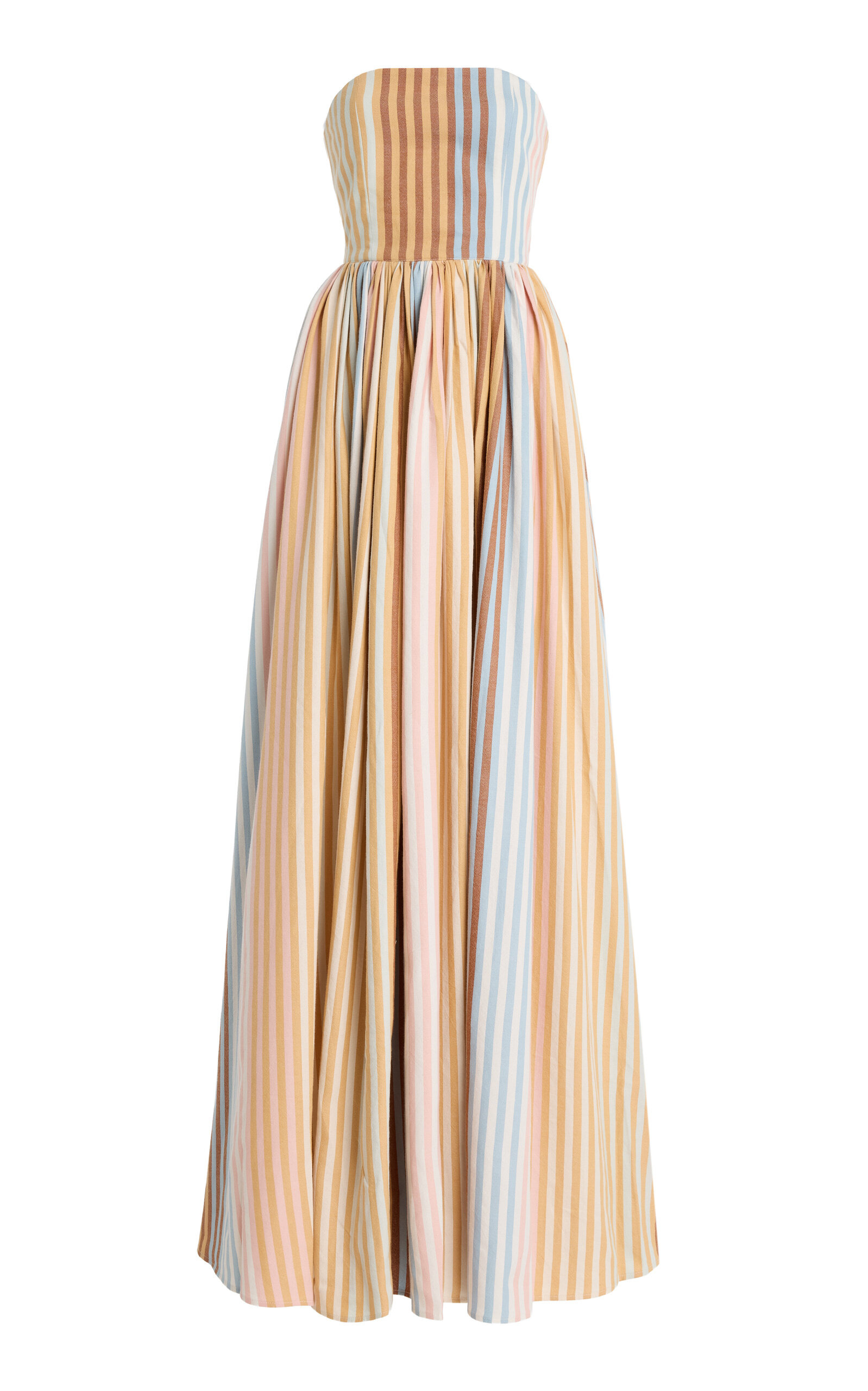 The Striped Cotton Corset Maxi Dress stripe - 1