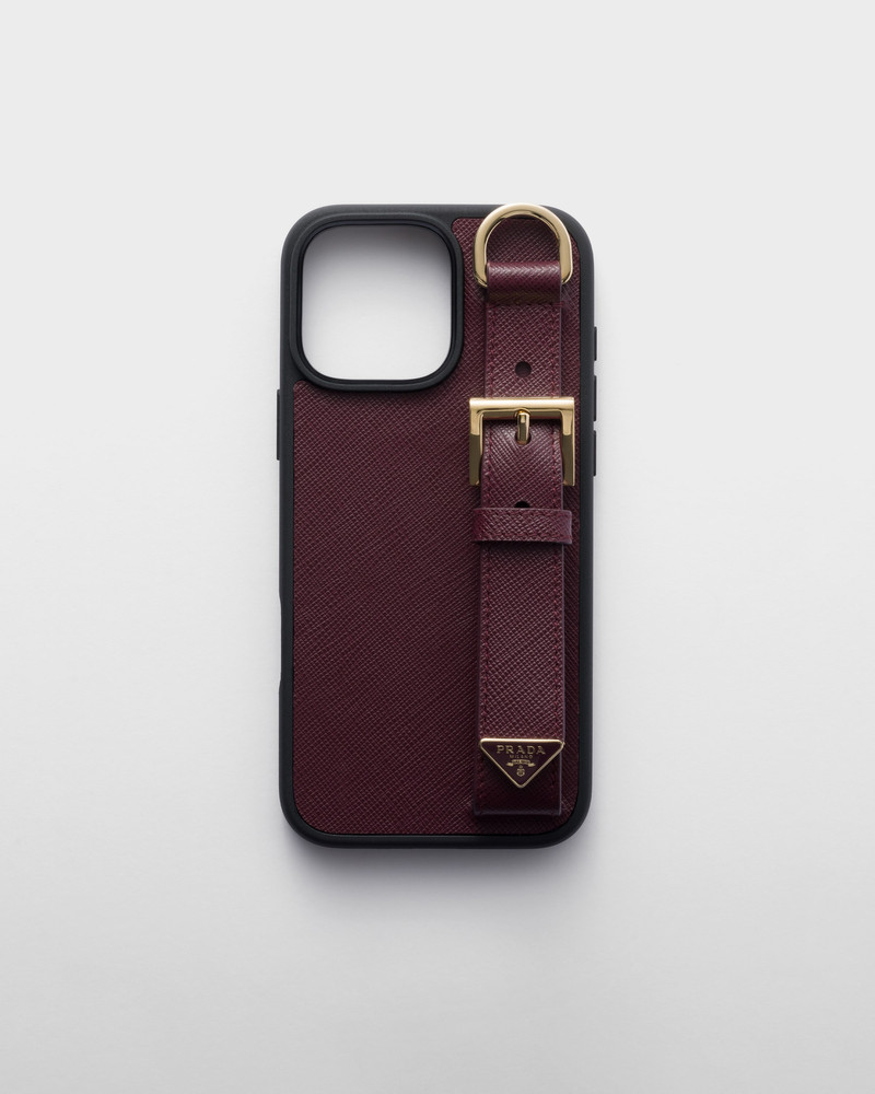 Saffiano leather case for iPhone 16 Pro Max 1
