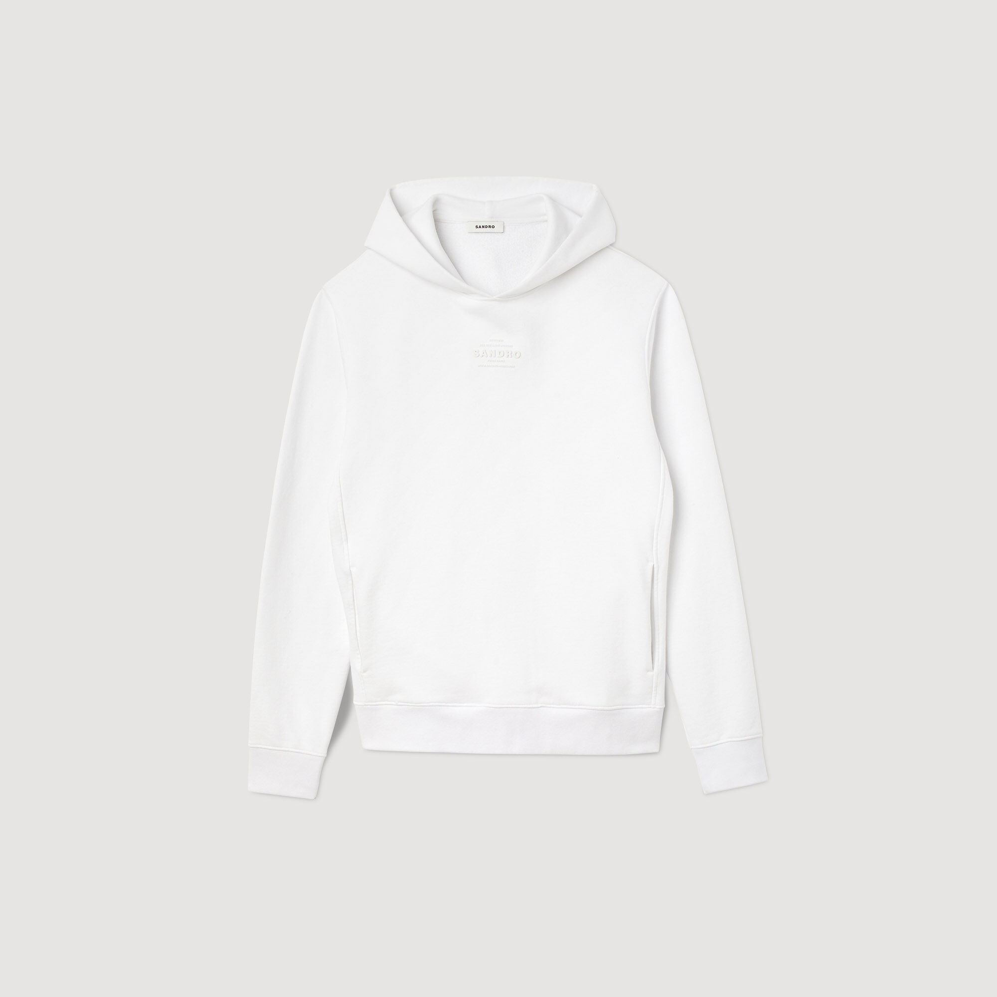 HOODED SWEATSHIRT WITH RUBBER LOGO - 1