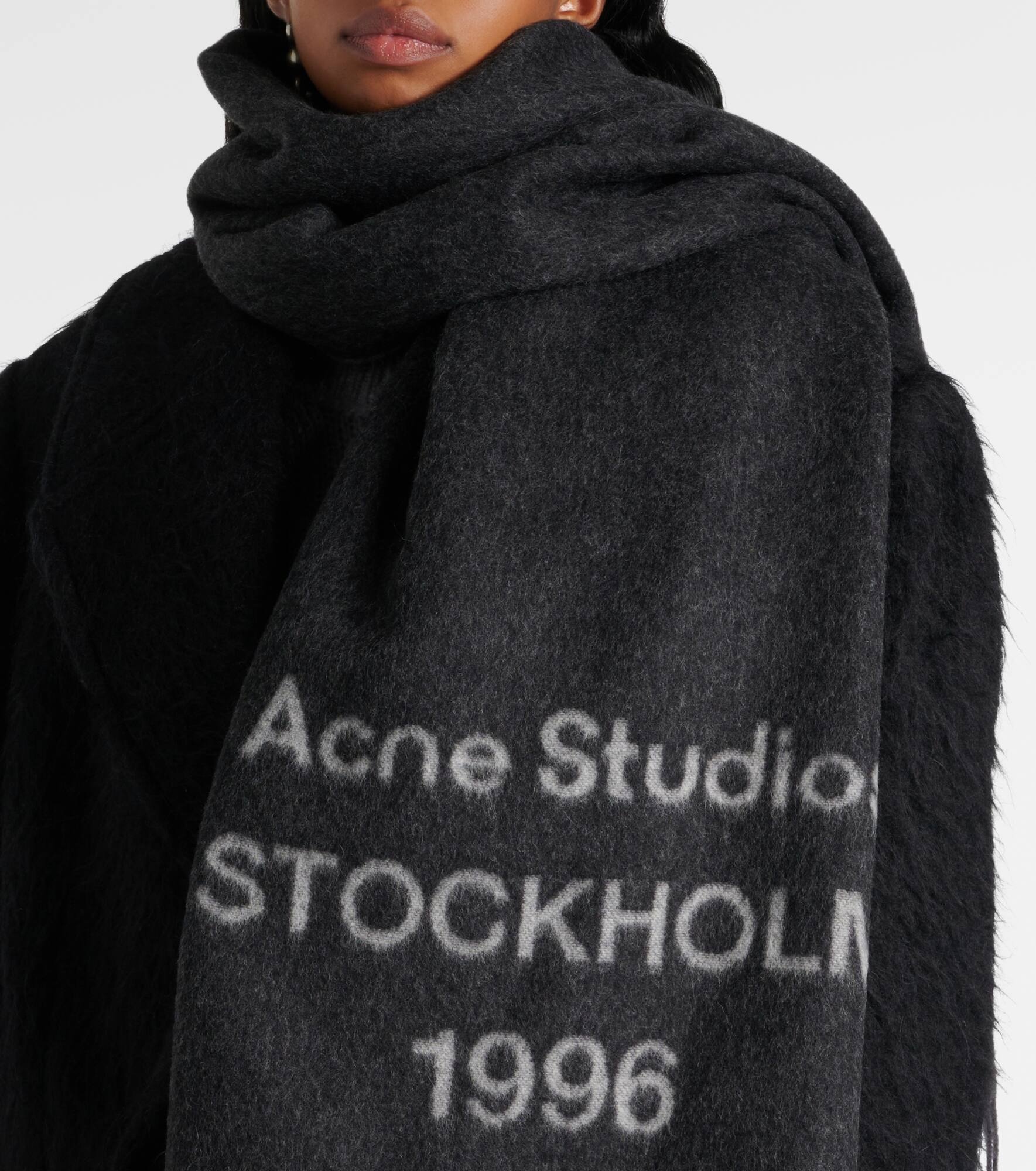 Logo wool scarf - 3