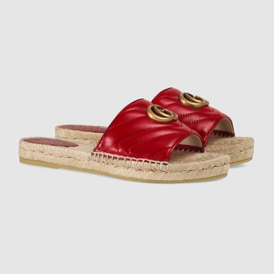 GUCCI Leather espadrille sandal outlook