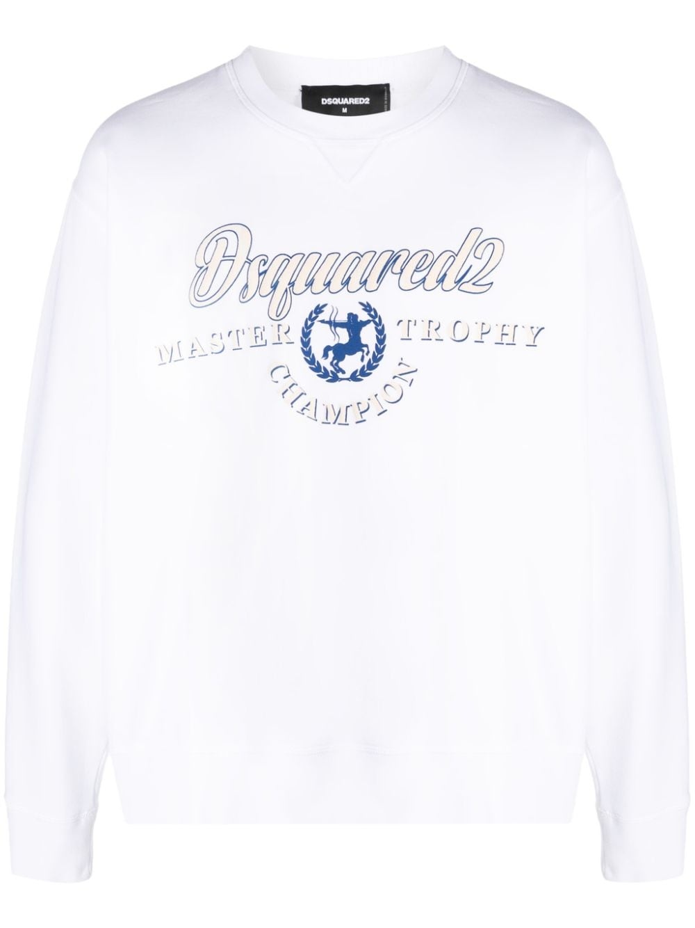 logo-print cotton sweatshirt - 1