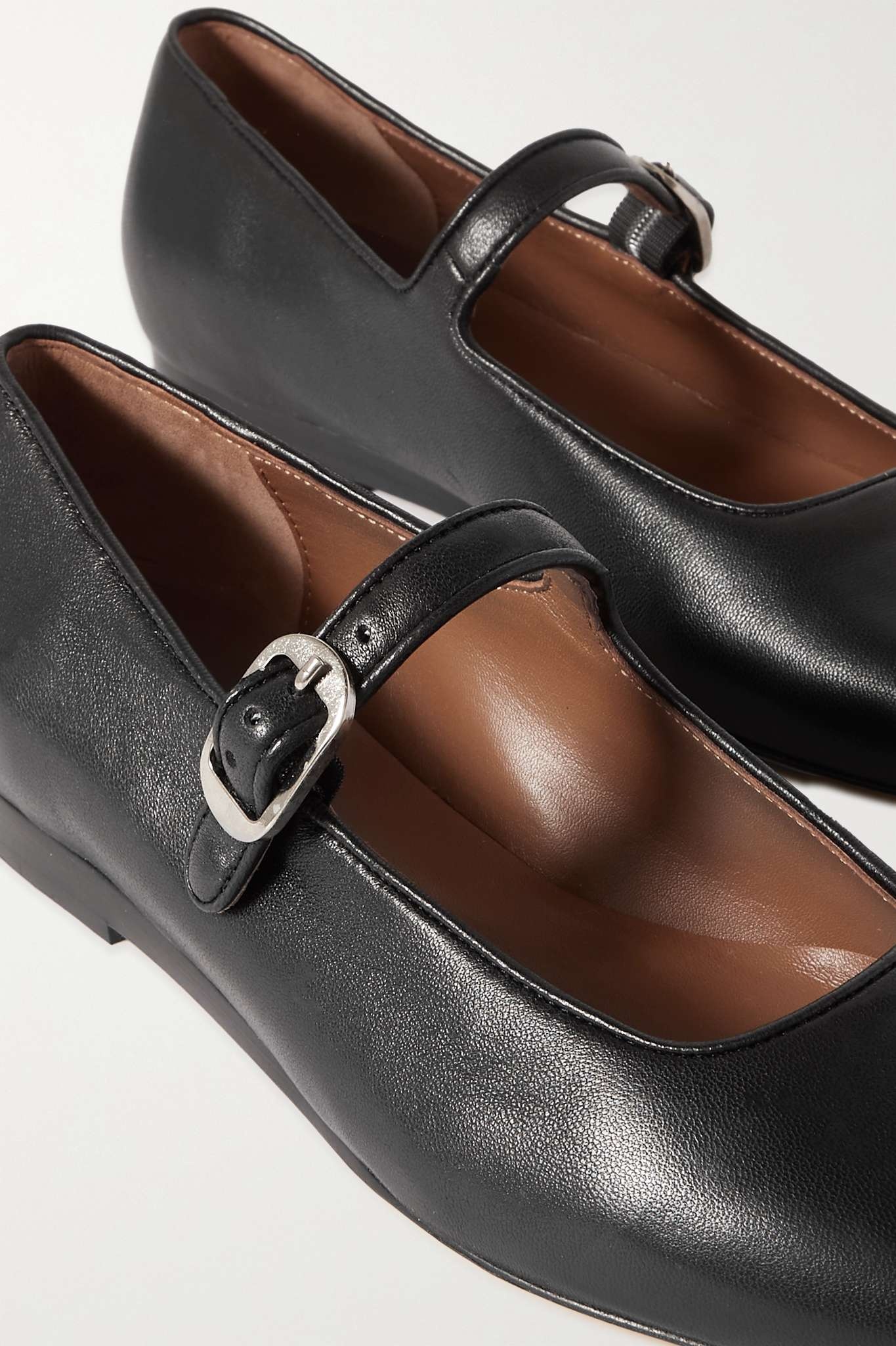 Leather Mary Jane ballet flats - 4