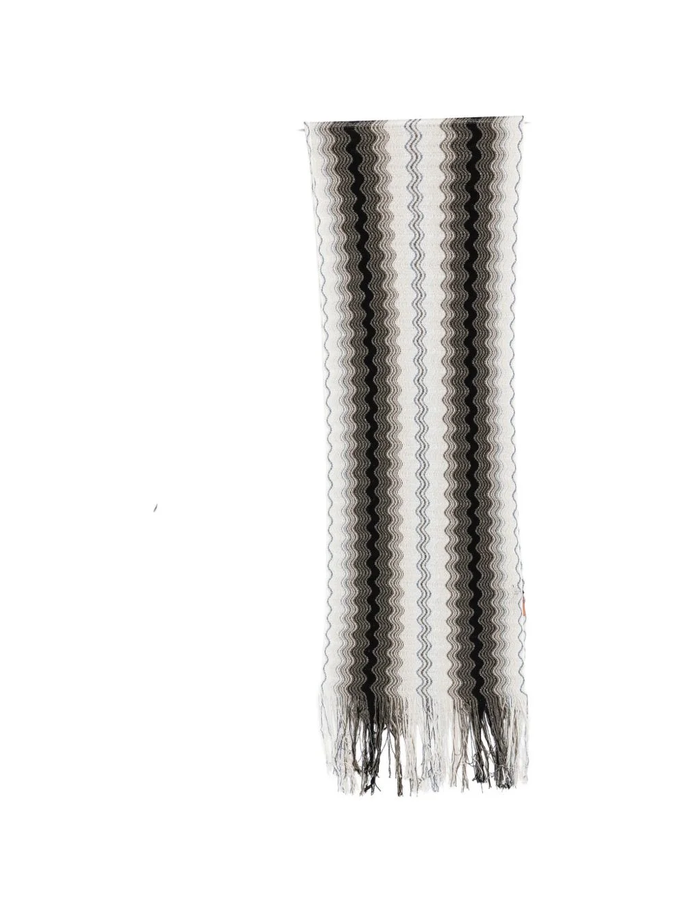 chevron fringed scarf - 1