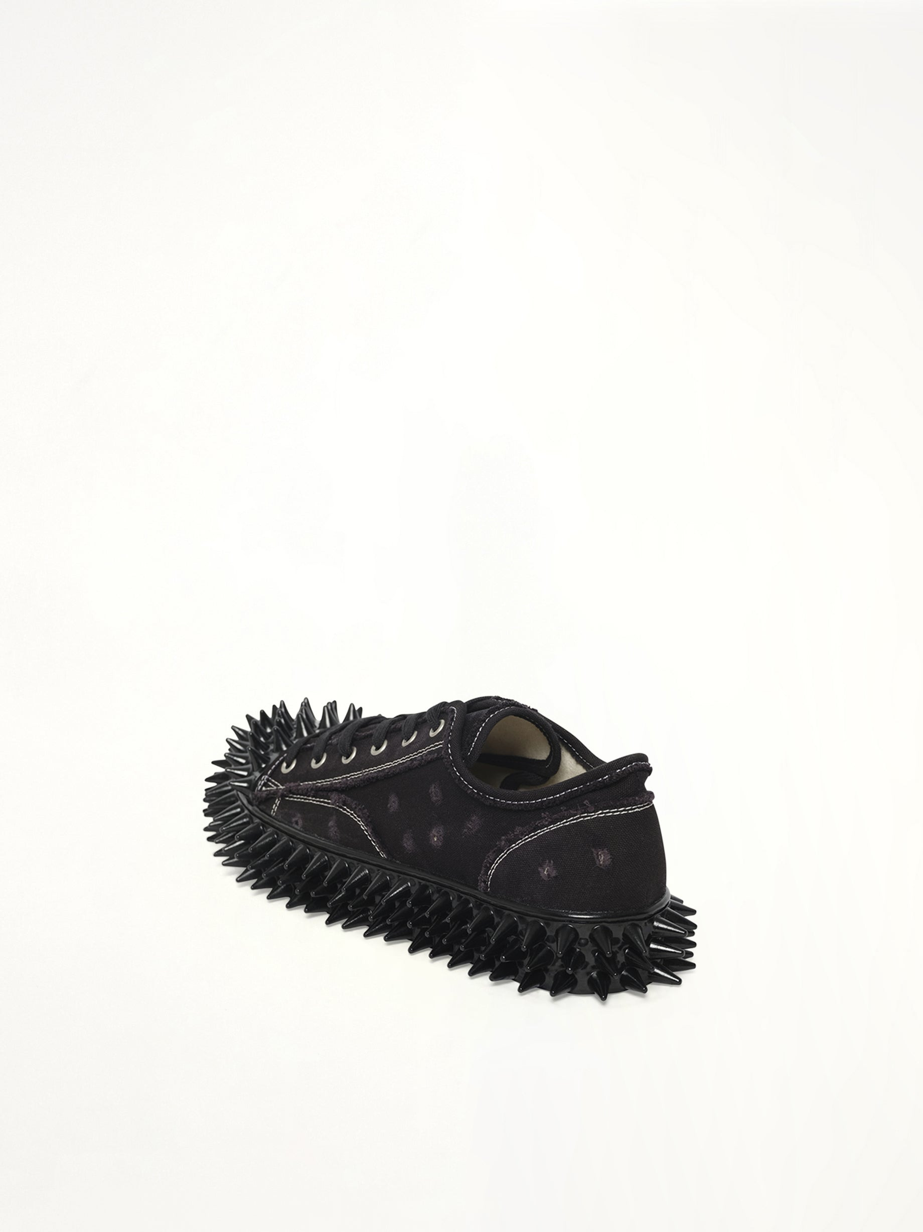 Spiky Canvas Sneaker in Black - 3