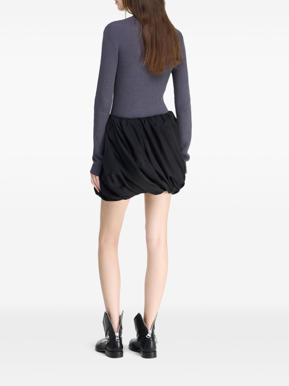 rolled-hem mini skirt - 3