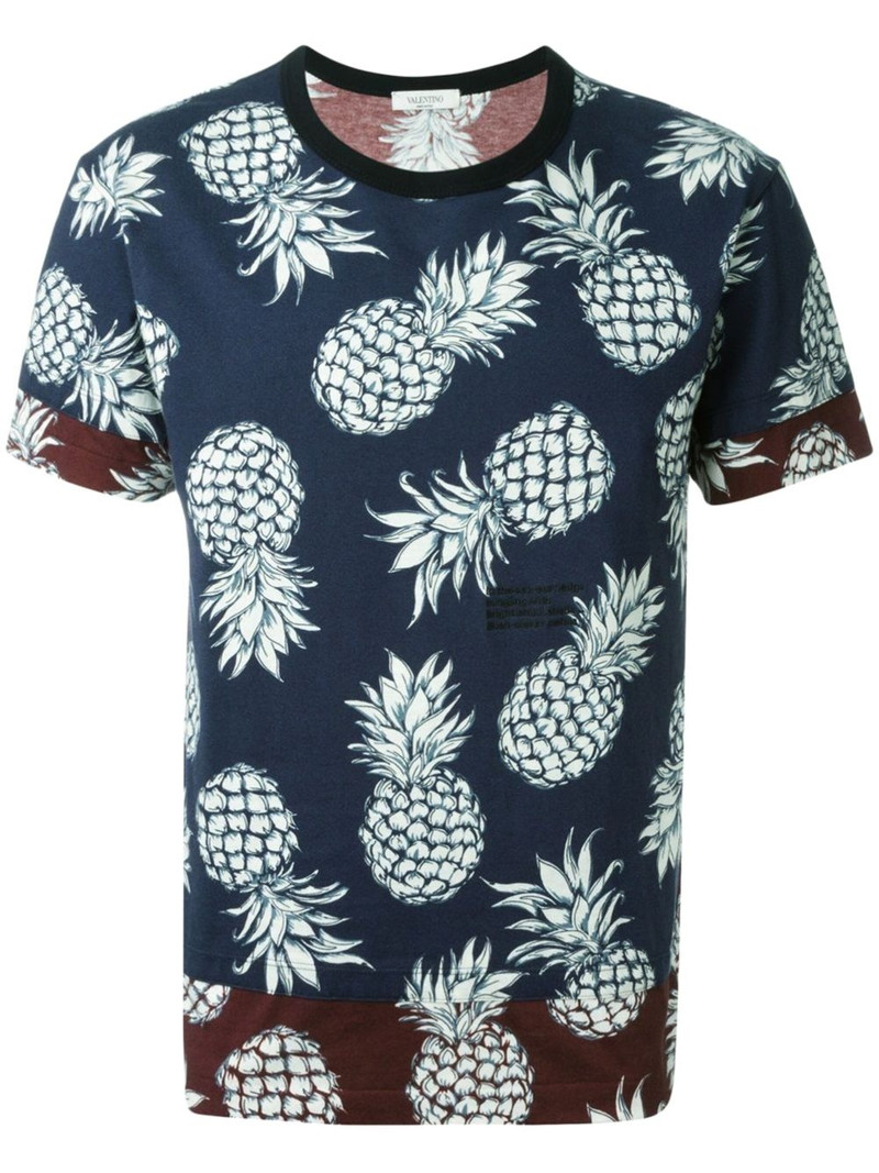 pineapple-print T-shirt 1