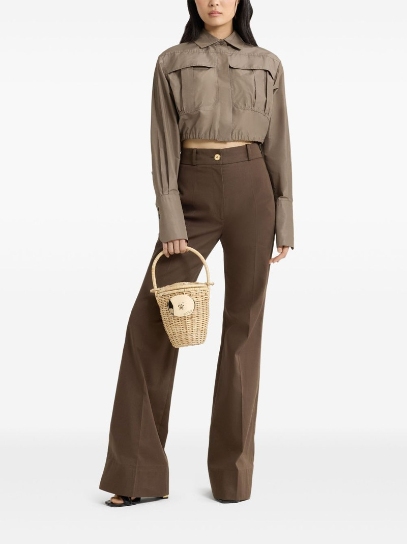 PATOU gabardine flared trousers outlook