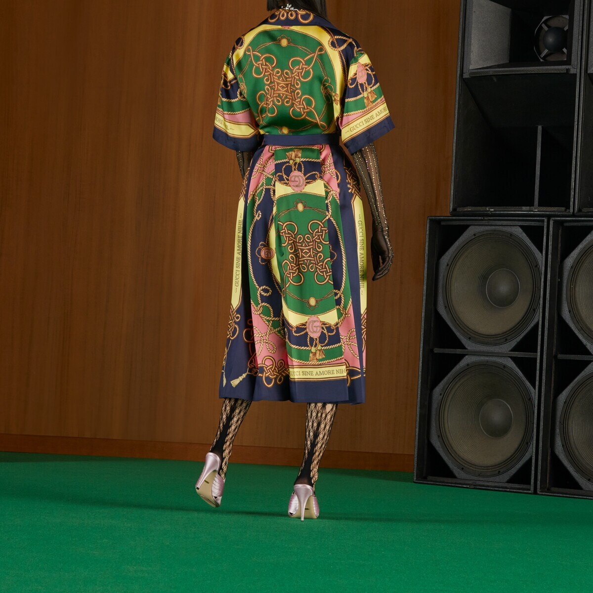 Silk skirt with torchon print - 6