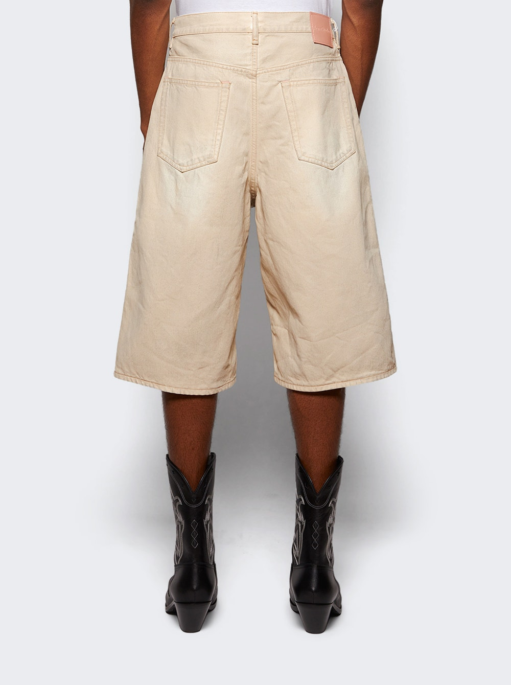 Denim Shorts Sand Beige - 4