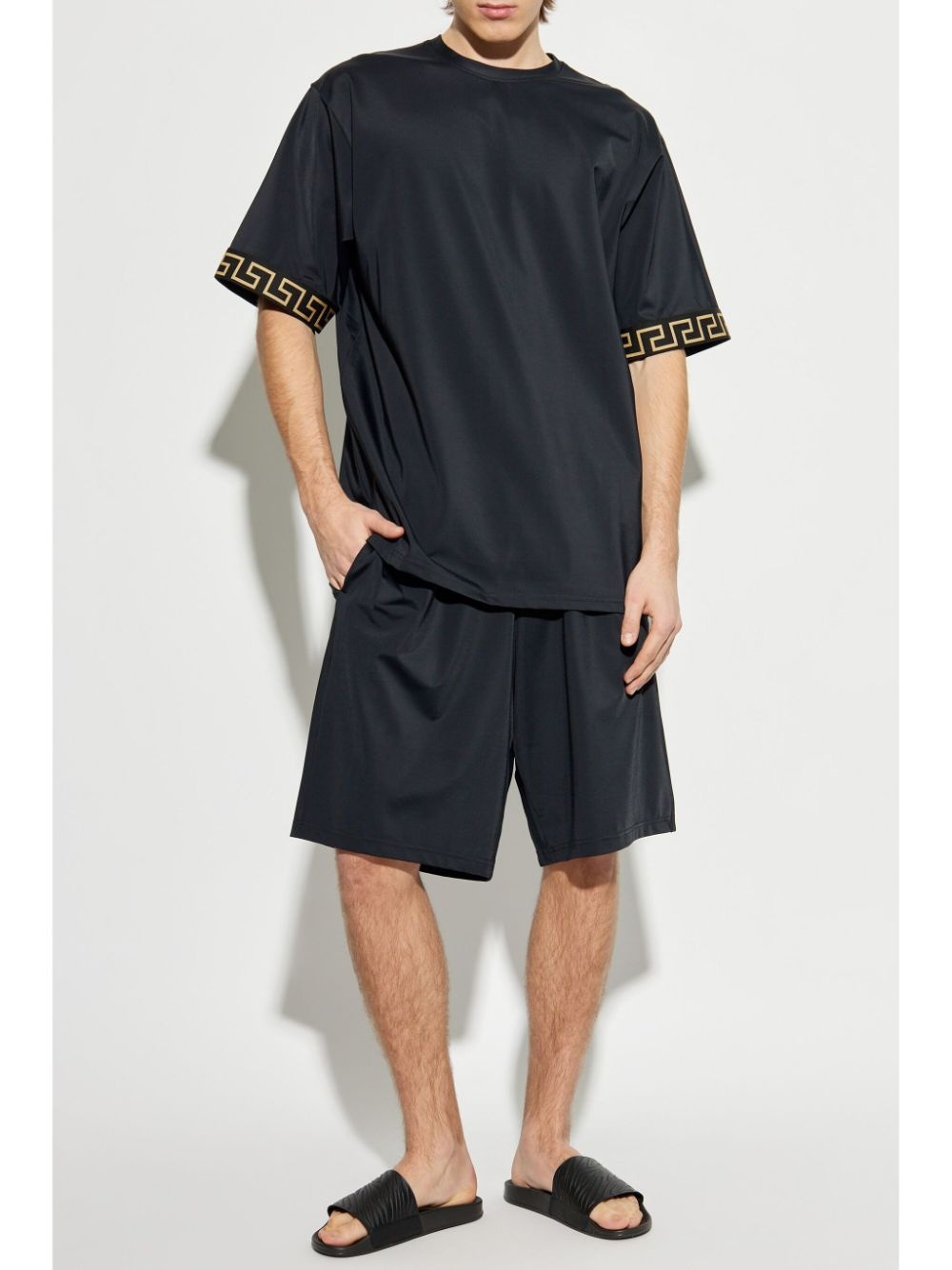 Greca-waistband shorts - 2