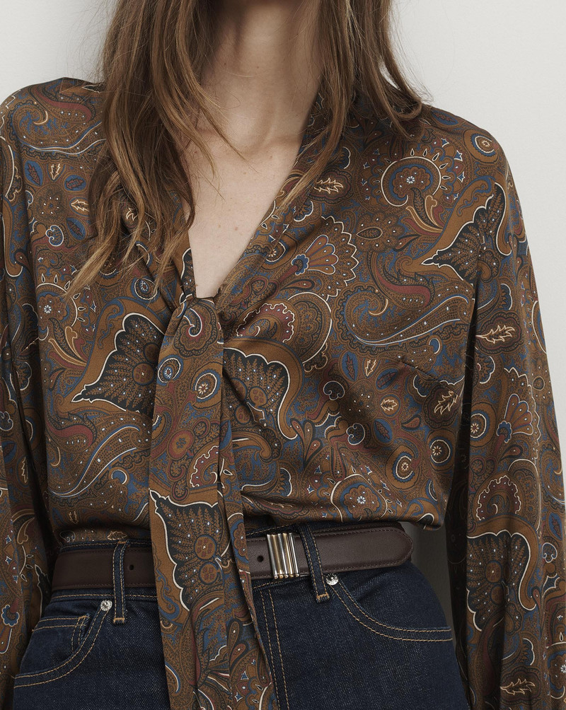 FRANCINE TIE-NECK BLOUSE 6