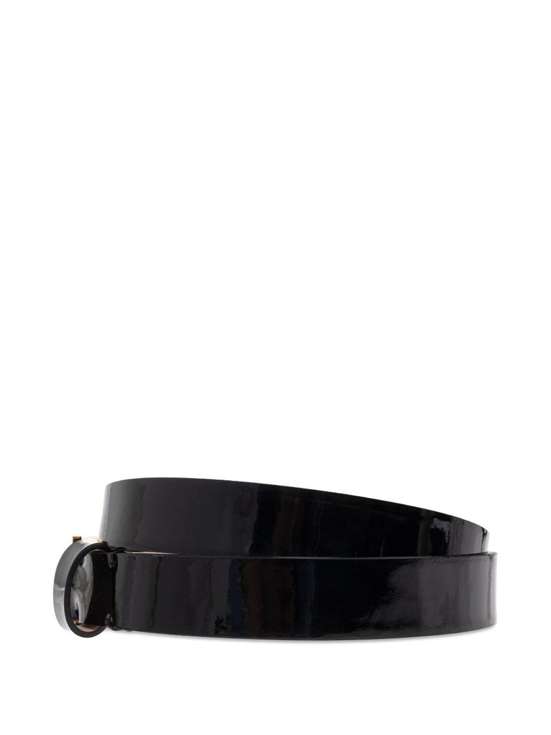 Victoria Beckham wide-buckle leather belt outlook