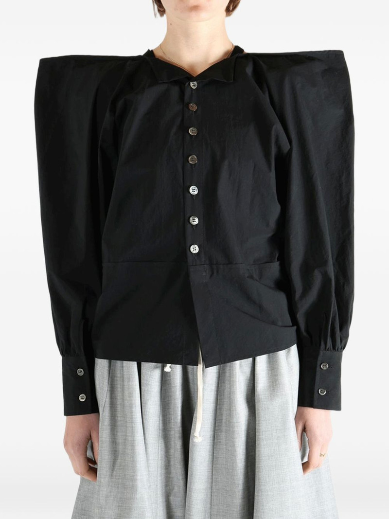flower-embroidered collar shirt 3