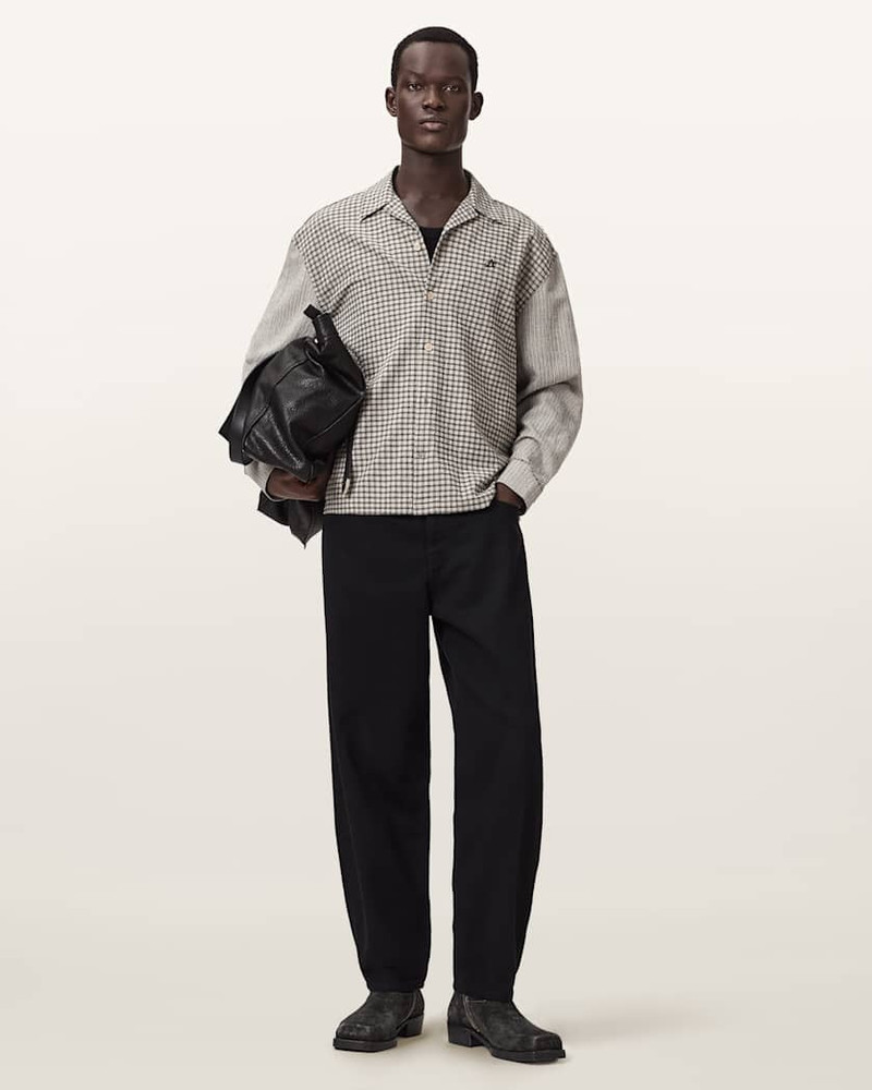 ALLSAINTS KAGE OVERSIZED LONG SLEEVE CHECK SHIRT outlook