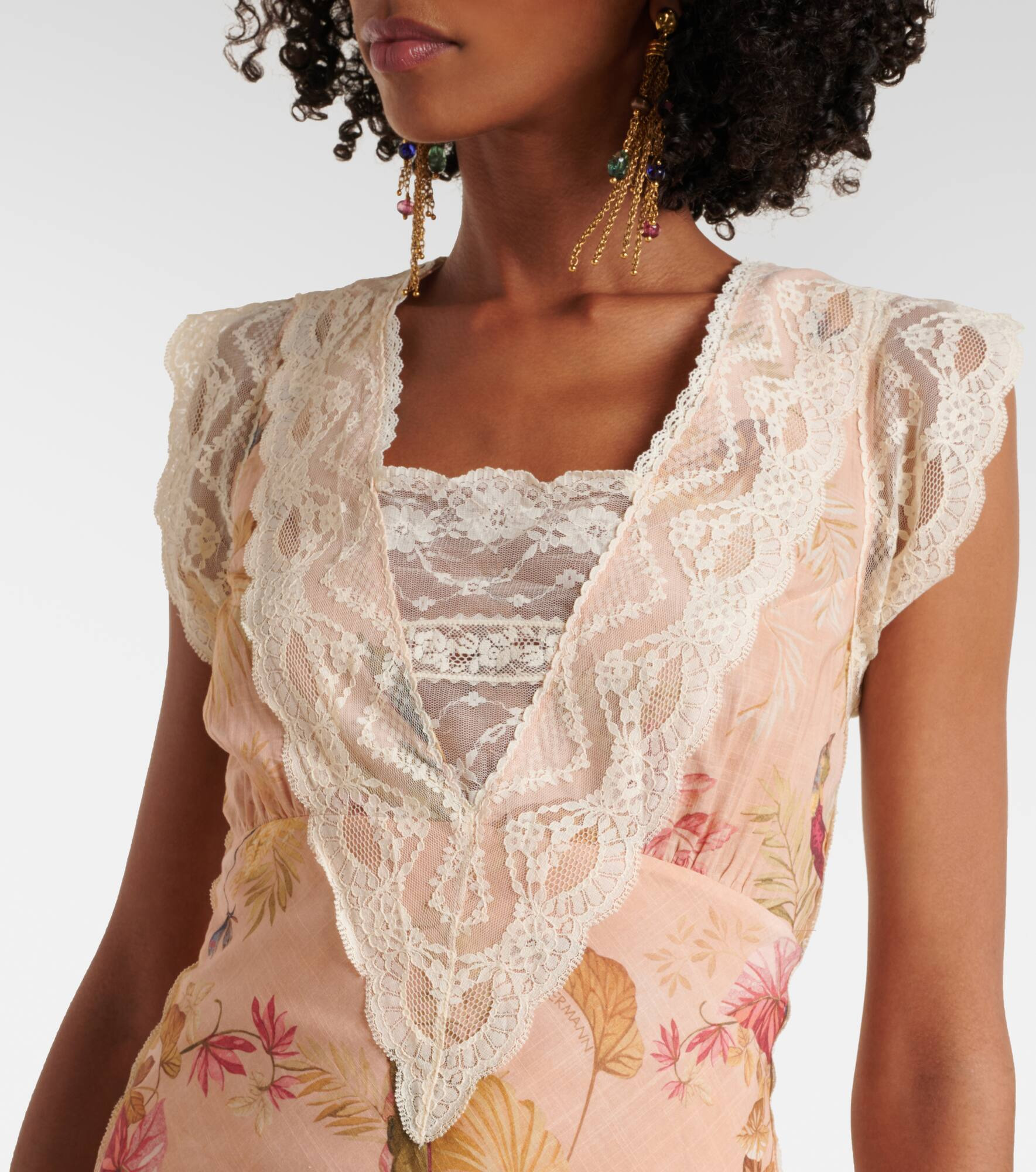 Ascension floral cotton midi dress - 4