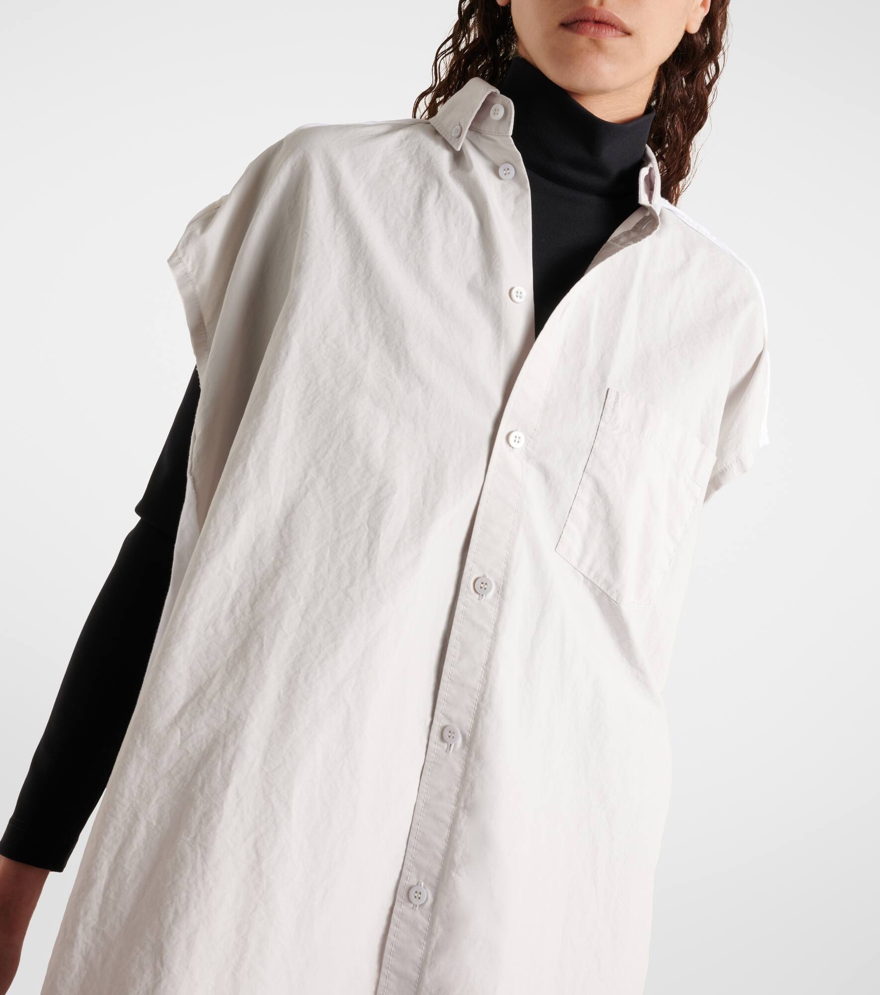 Oversized cotton shirt dress - 4