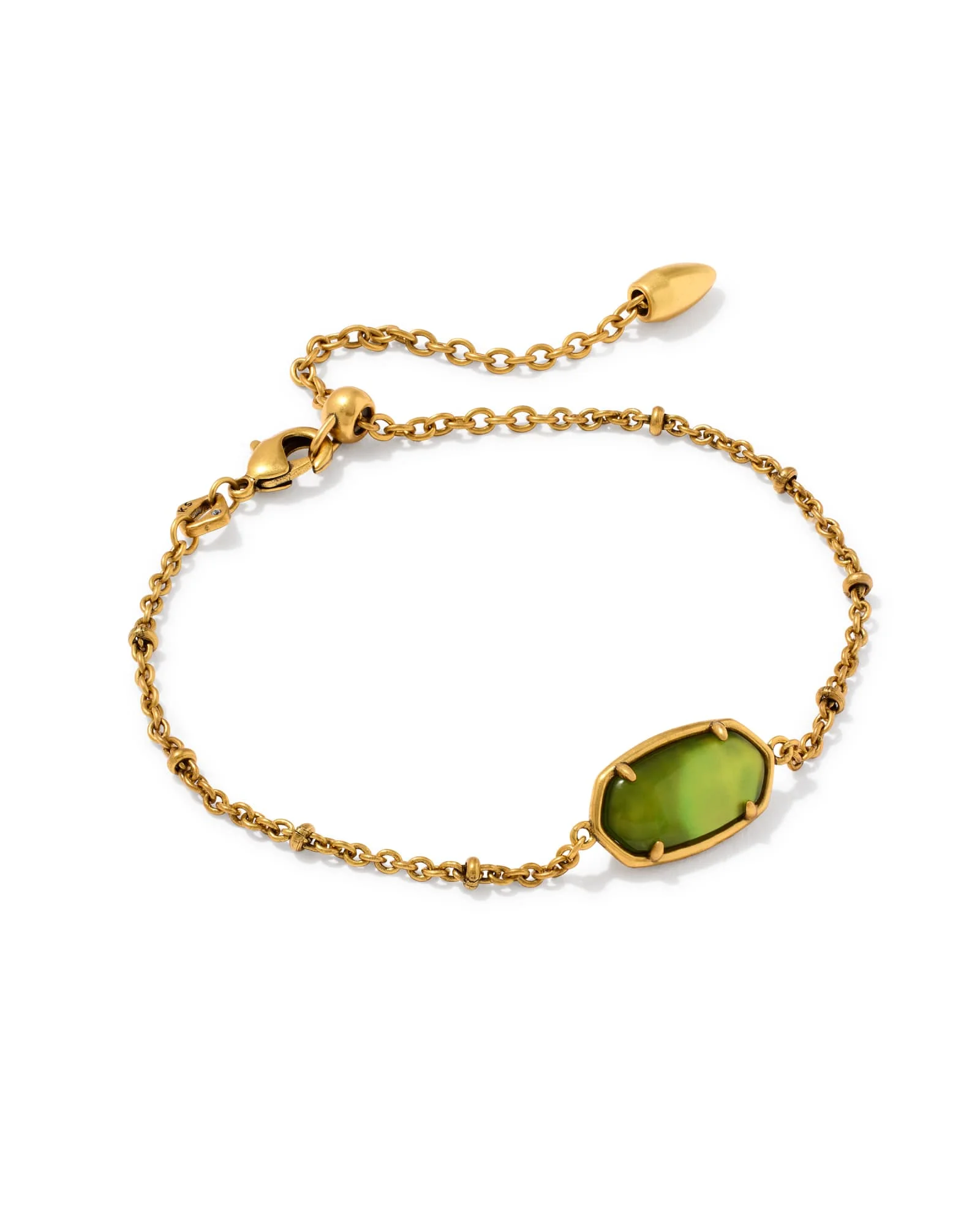 Tiger Striped Elaina Vintage Gold Delicate Chain Bracelet - 1