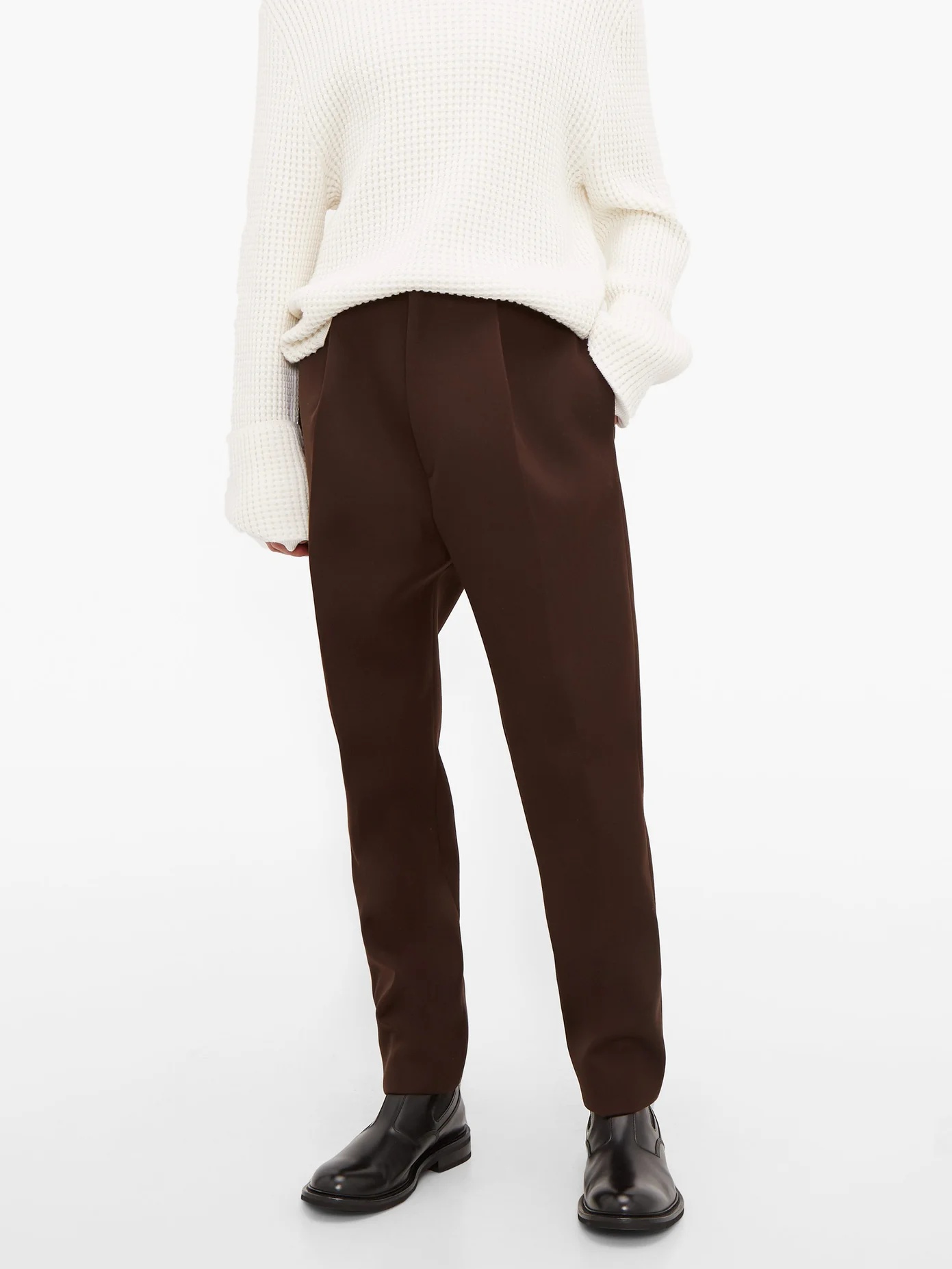 Tailored wool slim-leg trousers - 7