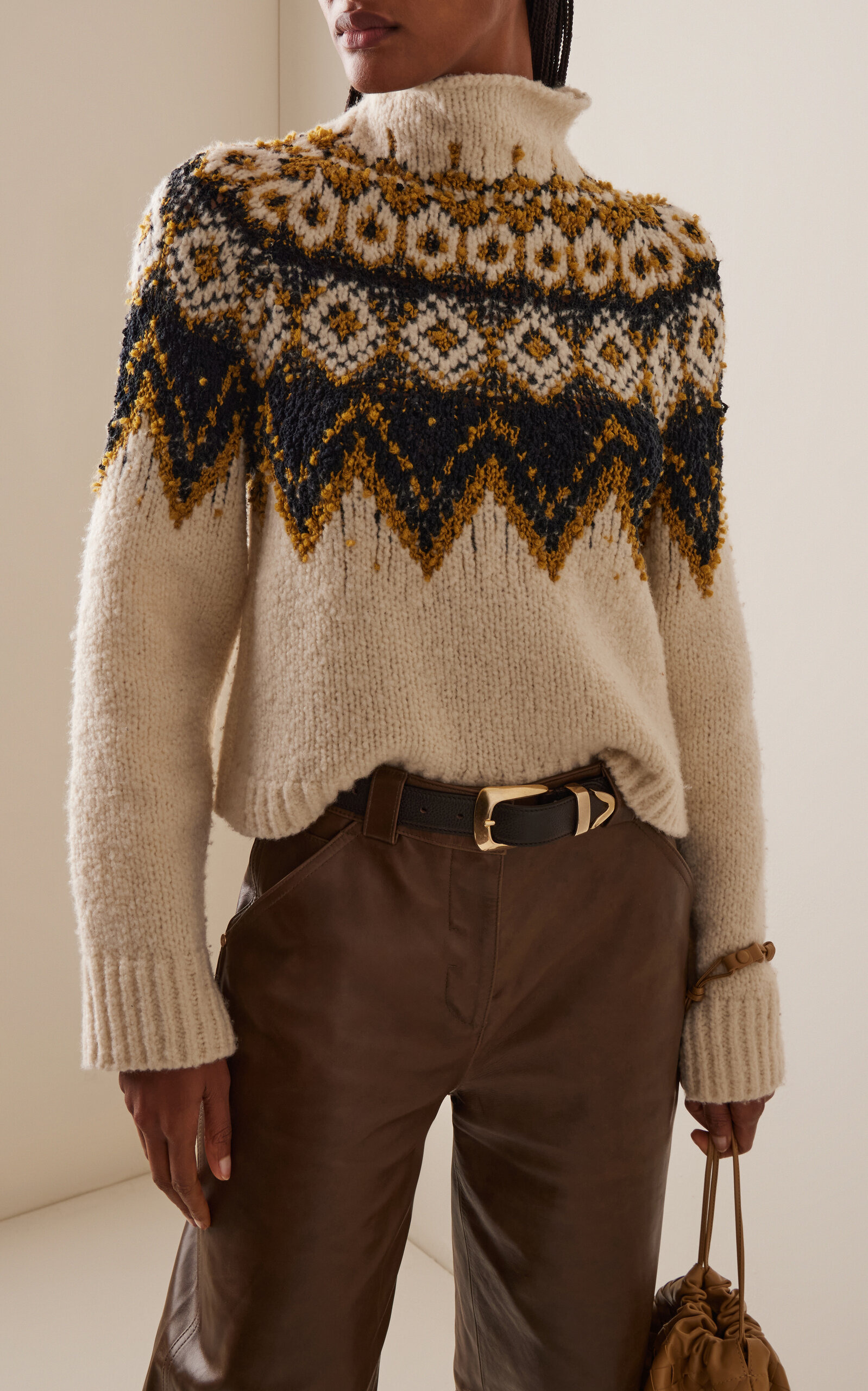 Lizzy Fair Isle Linen-Blend Sweater multi - 3