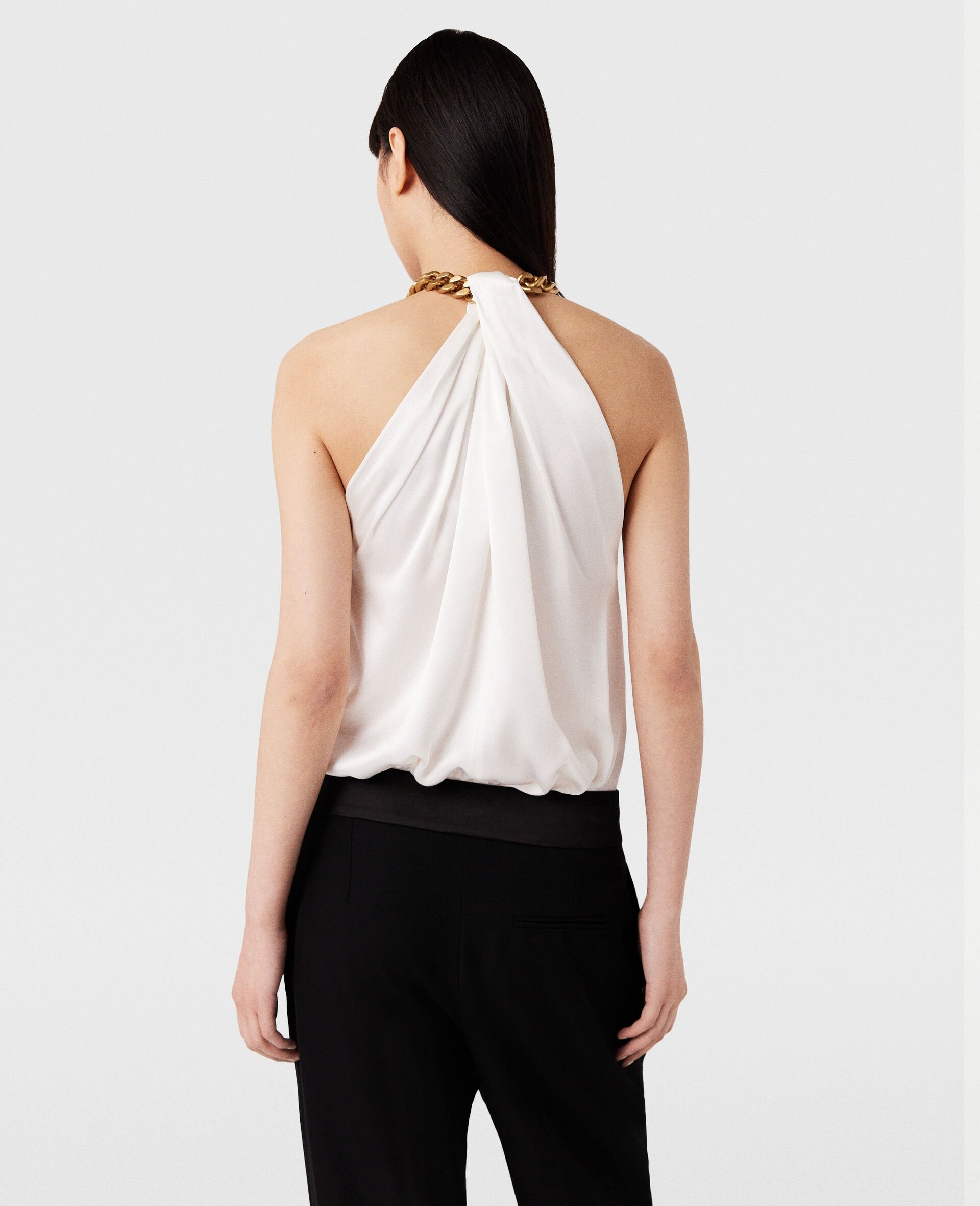 Chain Halterneck Satin Top - 4