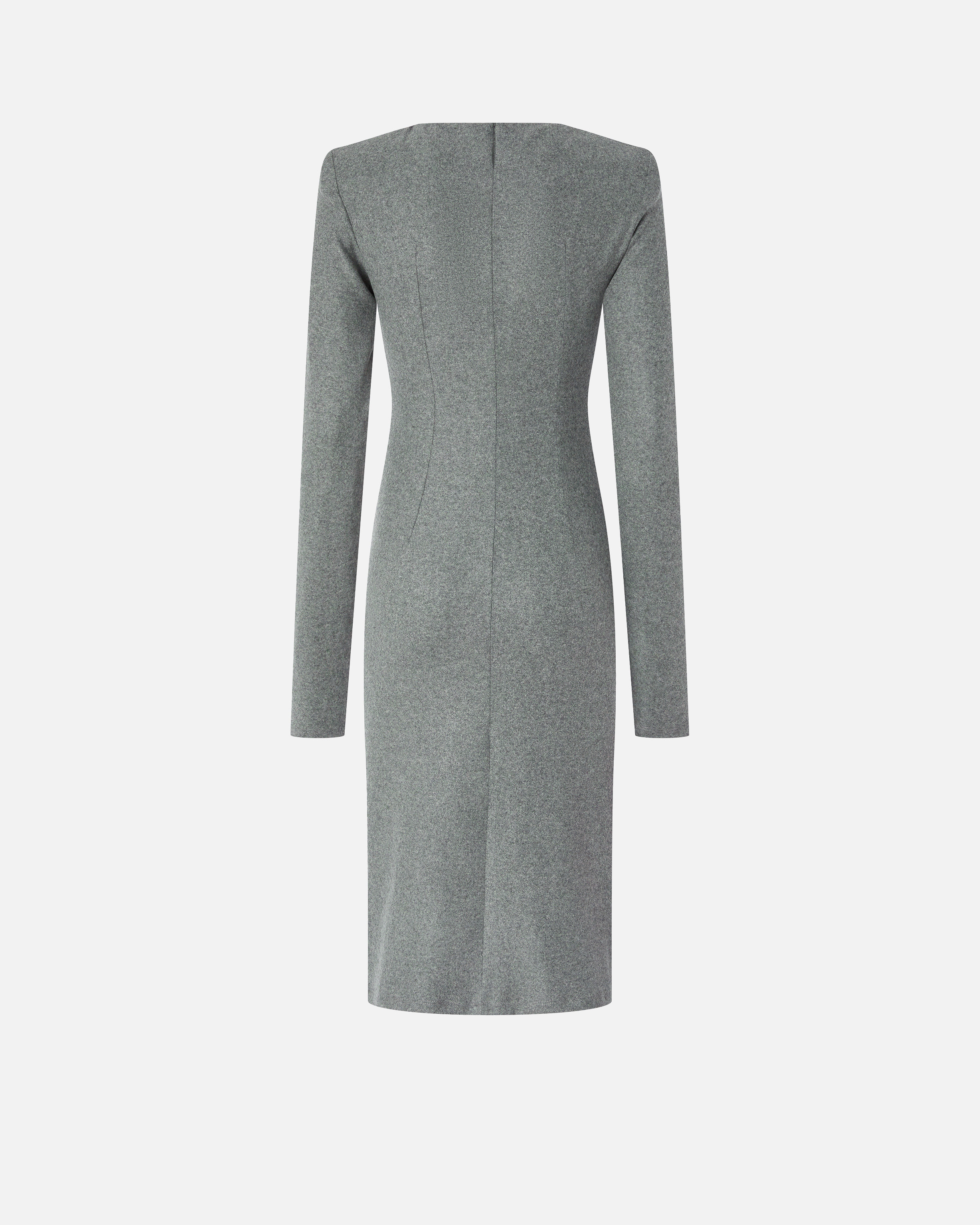 SLIM-FIT MIDI DRESS WITH DRAPING - 6