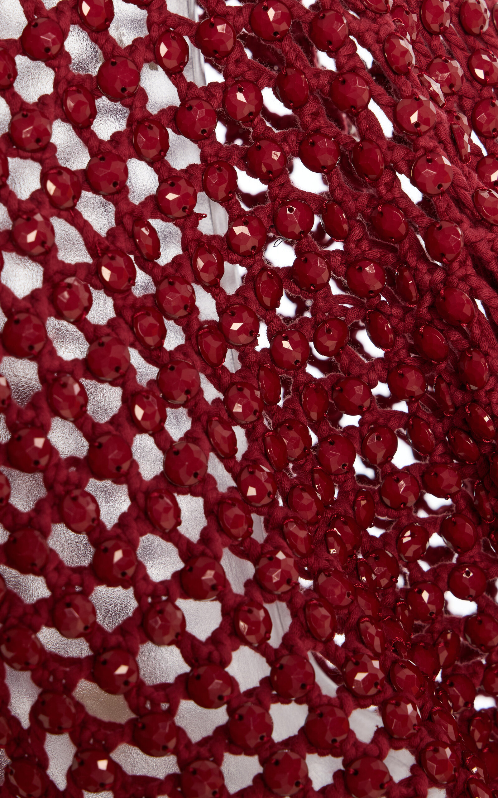 Exclusive Crystal-Embellished Knit Capelet red - 5