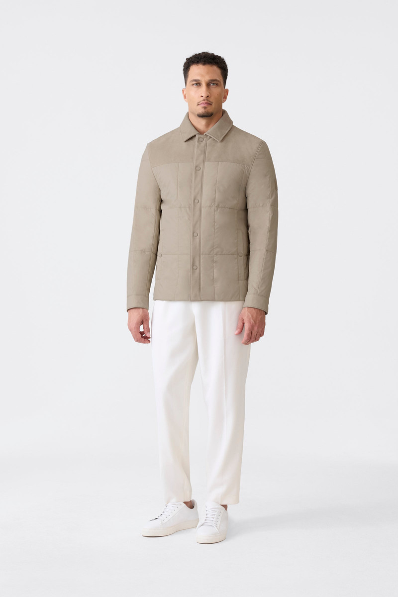 MACKAGE HENRIK Mixed-Media Suede Shirt Jacket outlook