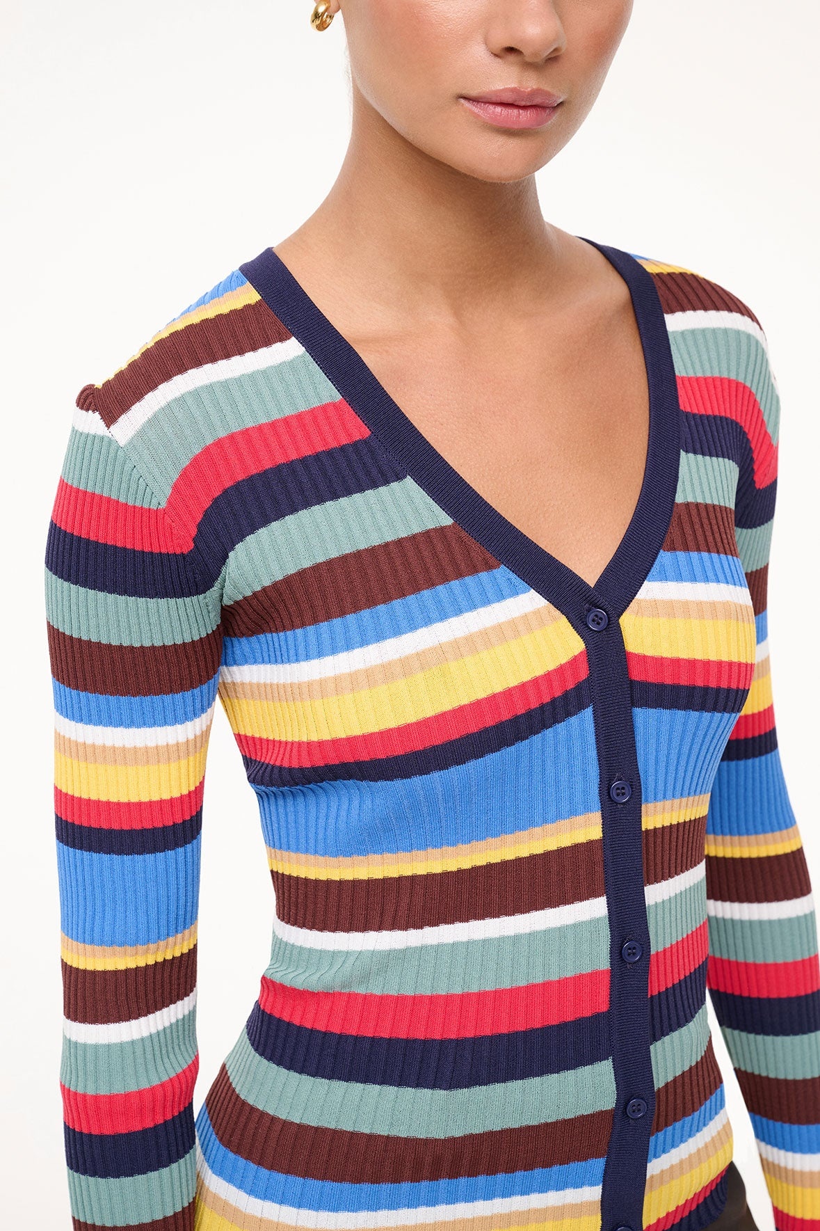 STAUD CARGO SWEATER MARKET STRIPE - 6