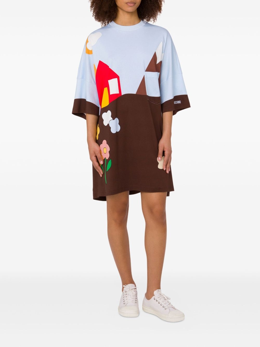 graphic-print mini dress - 2