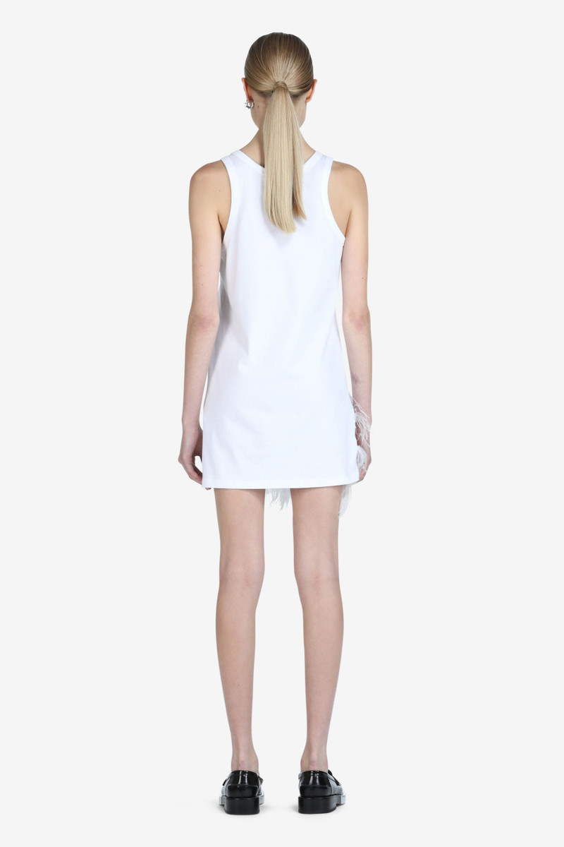 FEATHER-TRIMMED MINI DRESS 2
