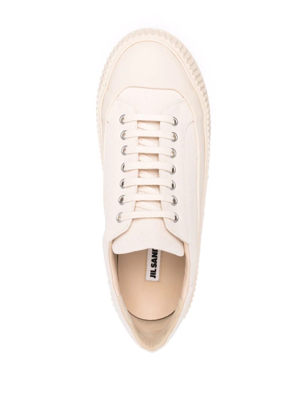 ridged-sole leather sneakers - 4