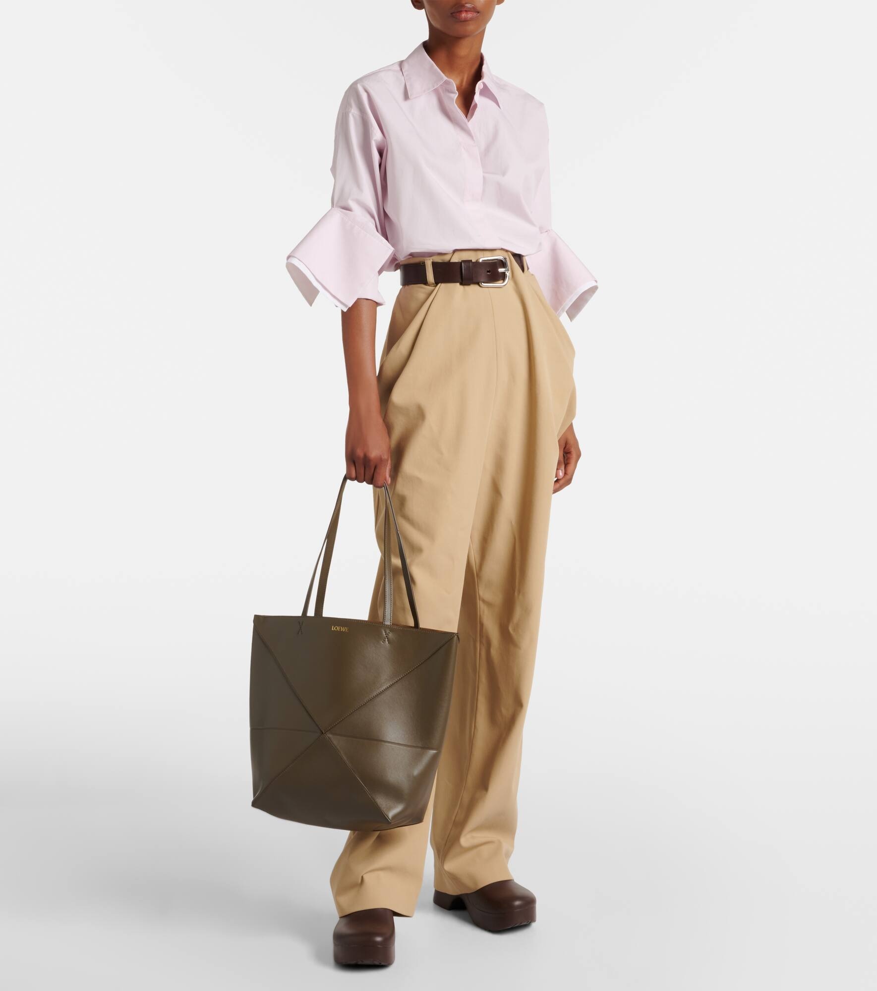 Puzzle Fold Medium leather tote bag - 5