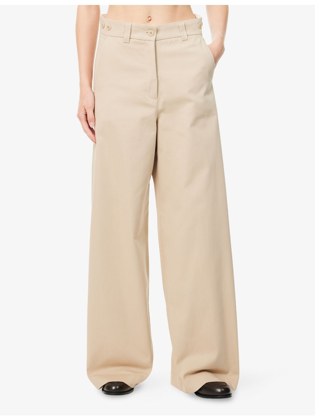 Alfeo Wide-Leg Cotton-Poplin Trousers - 3