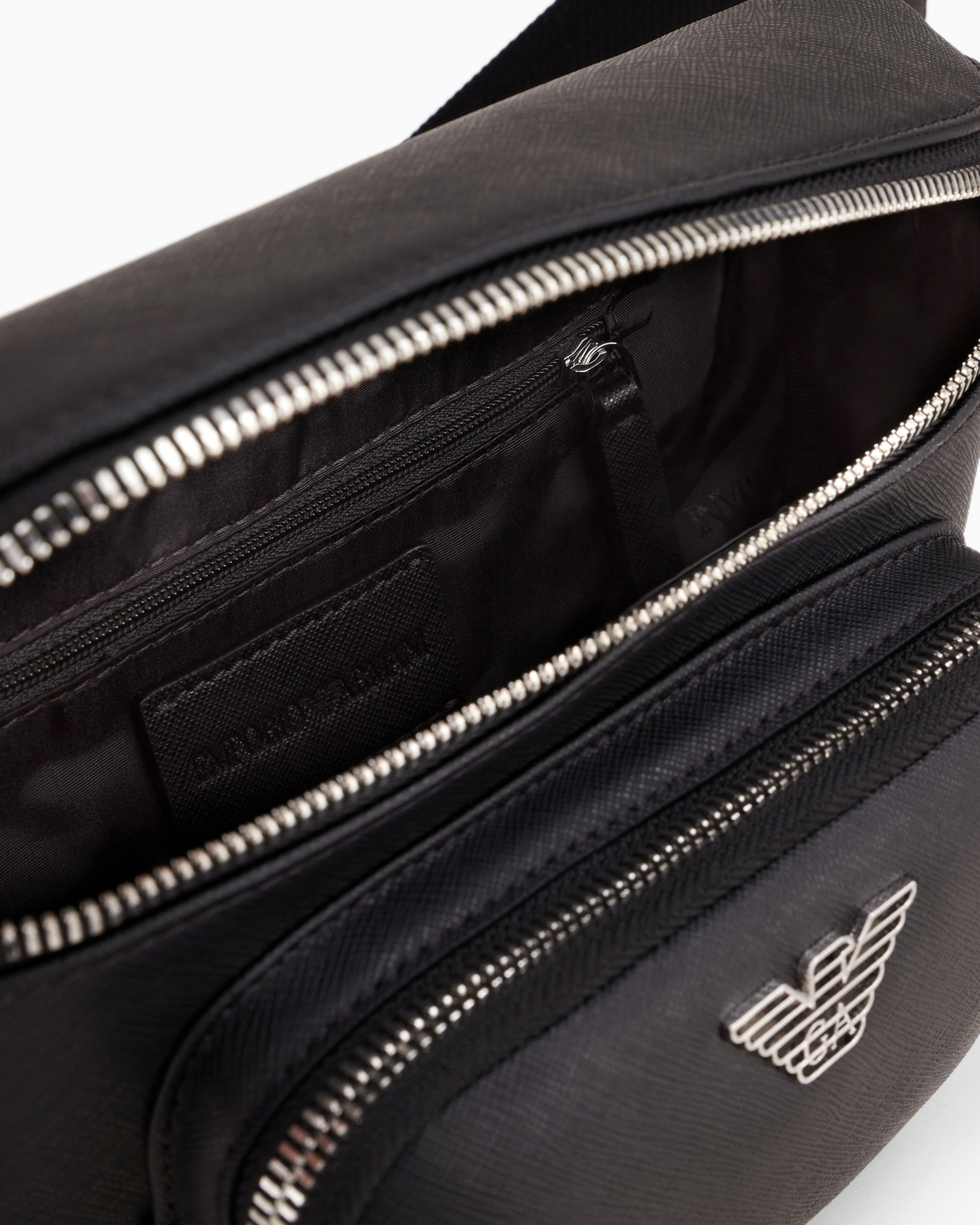 ASV regenerated Saffiano leather belt bag with eagle plate - 4