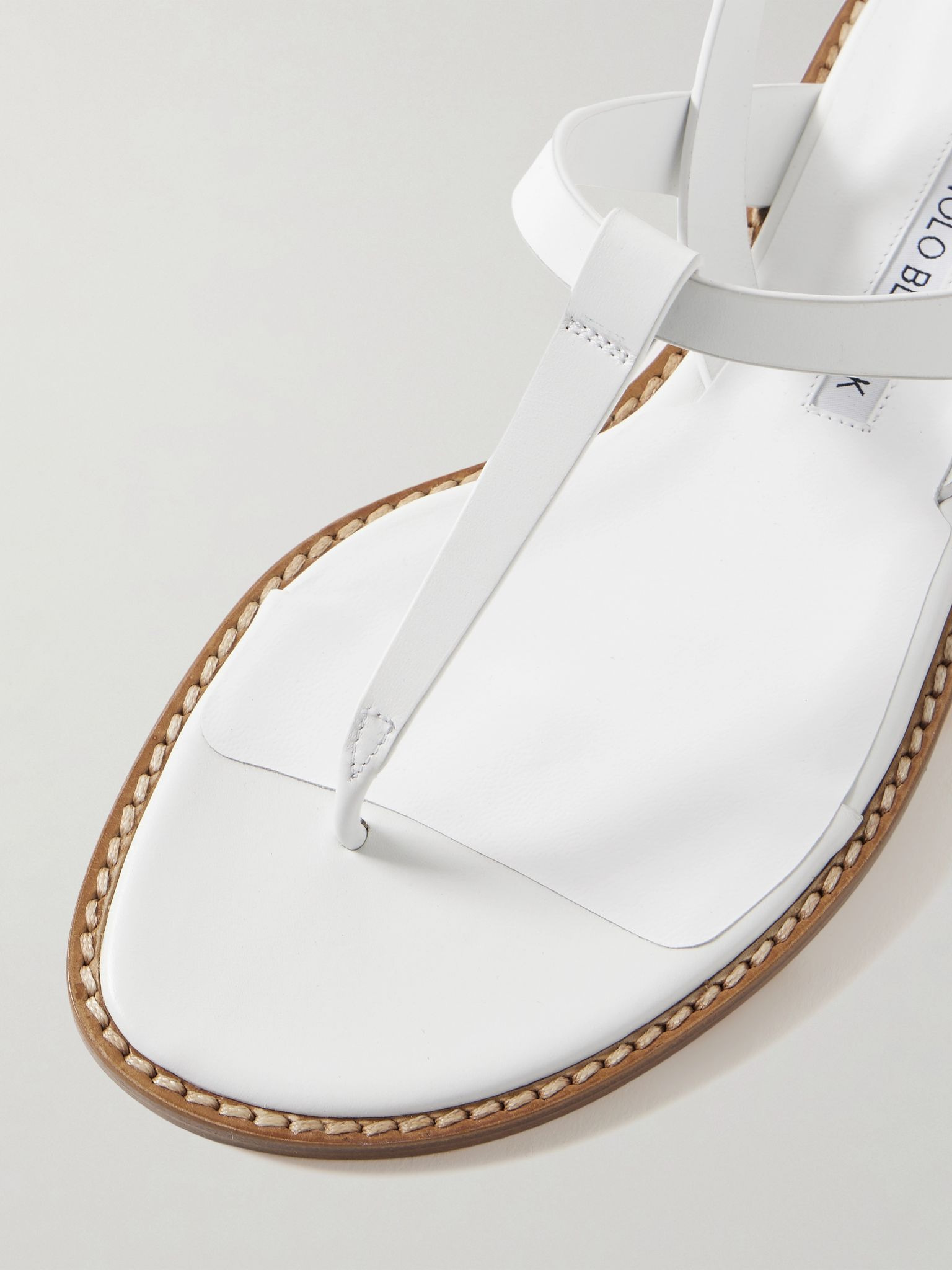 Hata leather slingback sandals White - 4